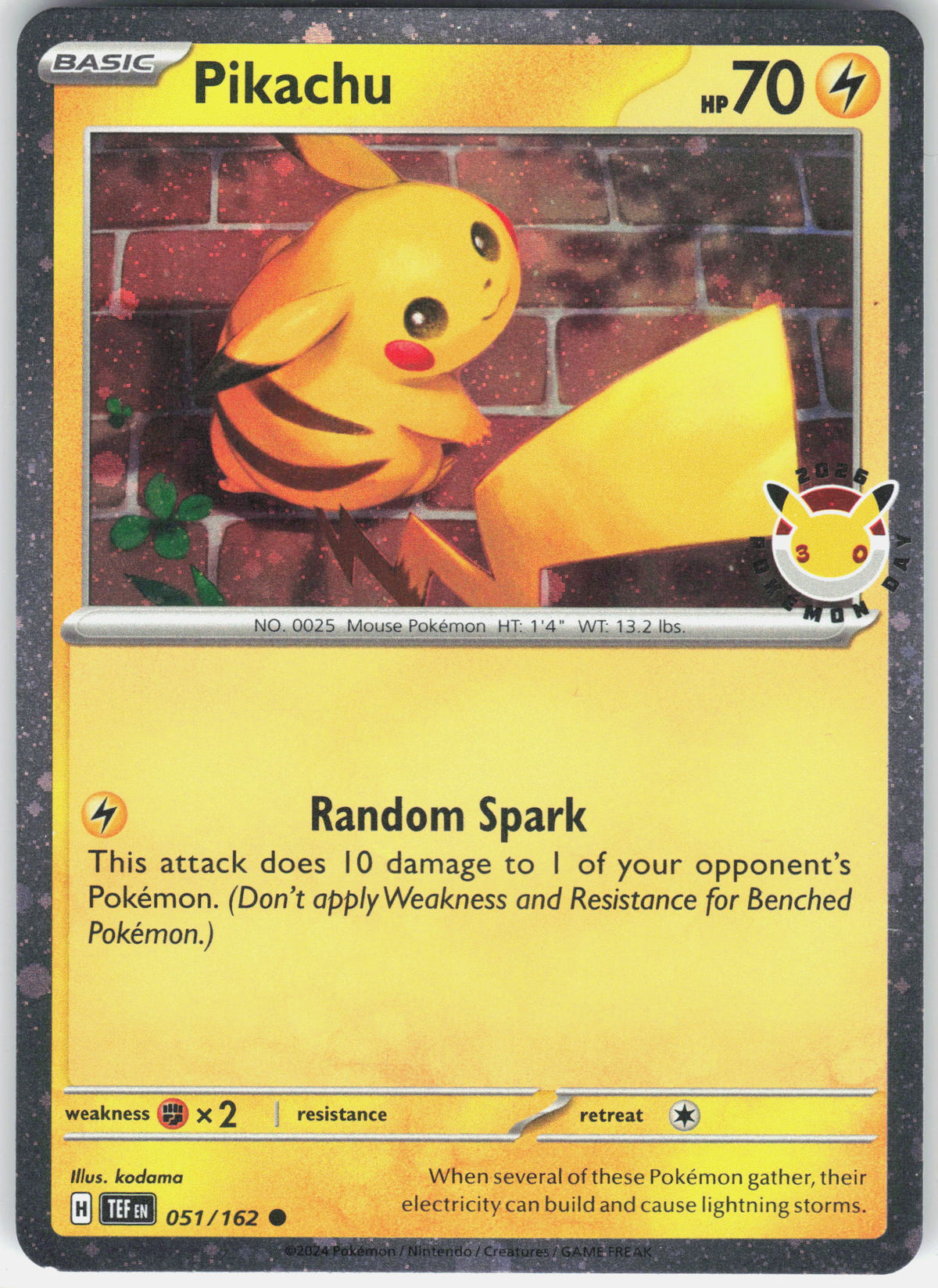 Miscellaneous Cards & Products #051/162 Pikachu (Pokemon Day 2026)