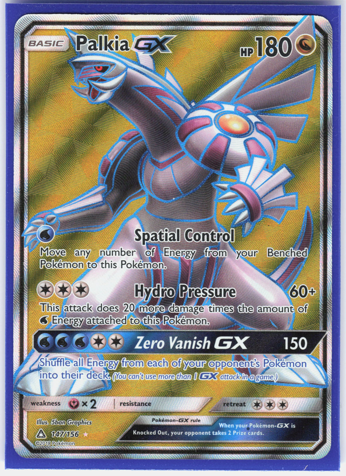 SM - Ultra Prism #147/156 Palkia GX (Full Art)