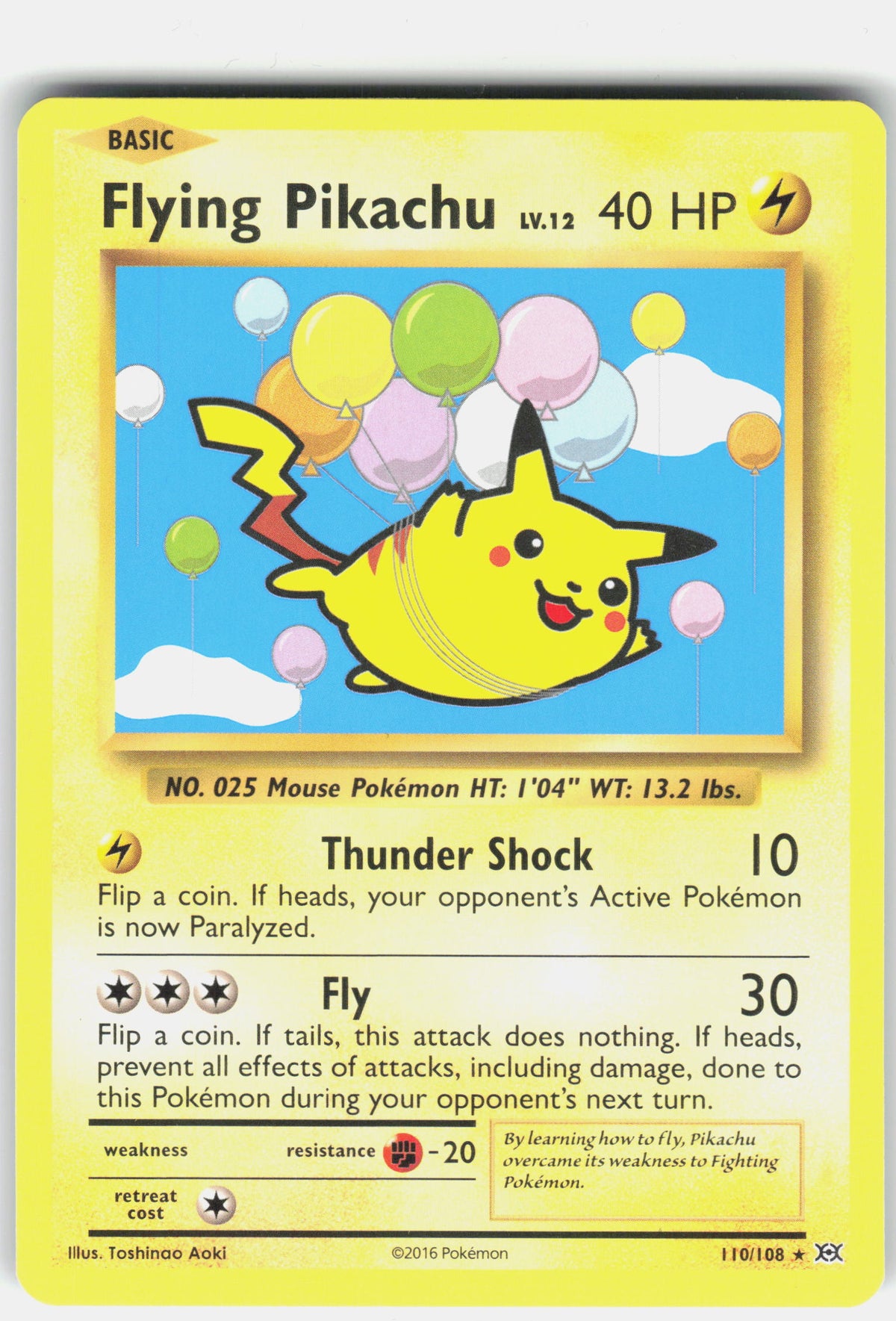 XY - Evolutions #110/108 Flying Pikachu