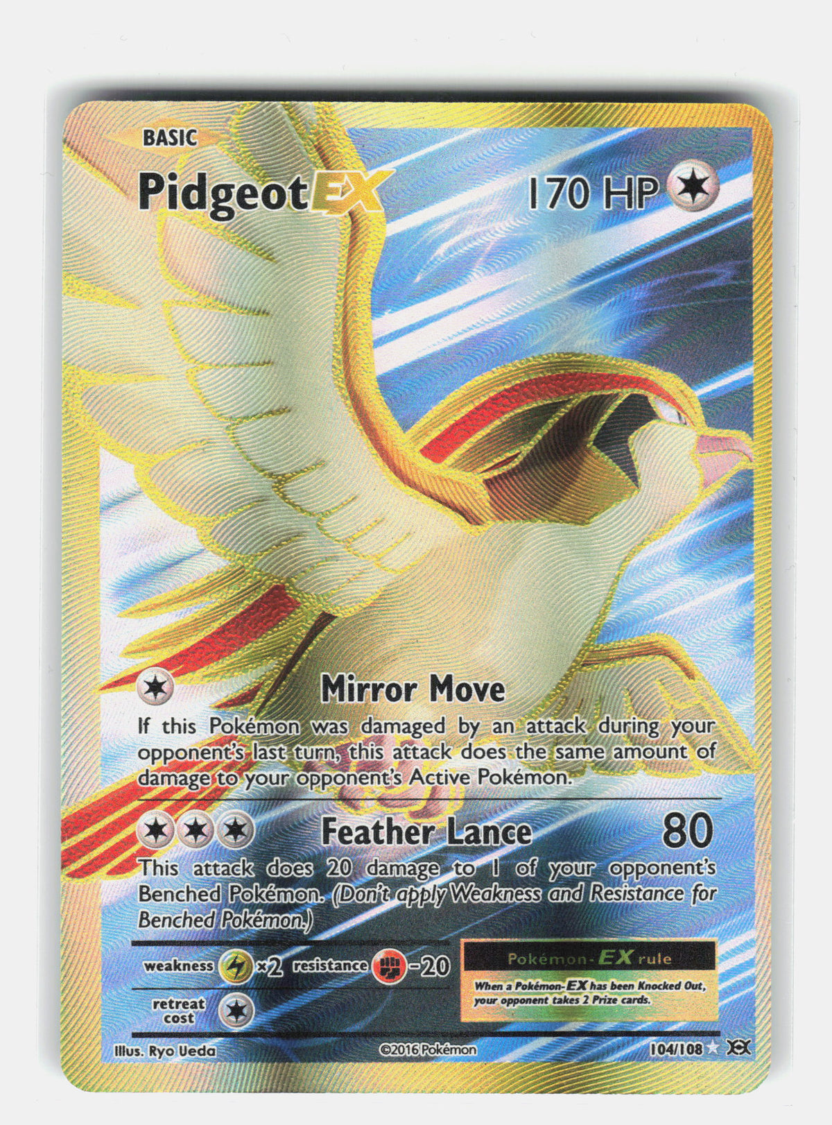 XY - Evolutions #104/108 Pidgeot EX (Full Art)