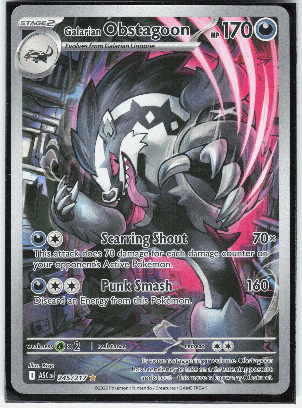 ME: Ascended Heroes #245/217 Galarian Obstagoon