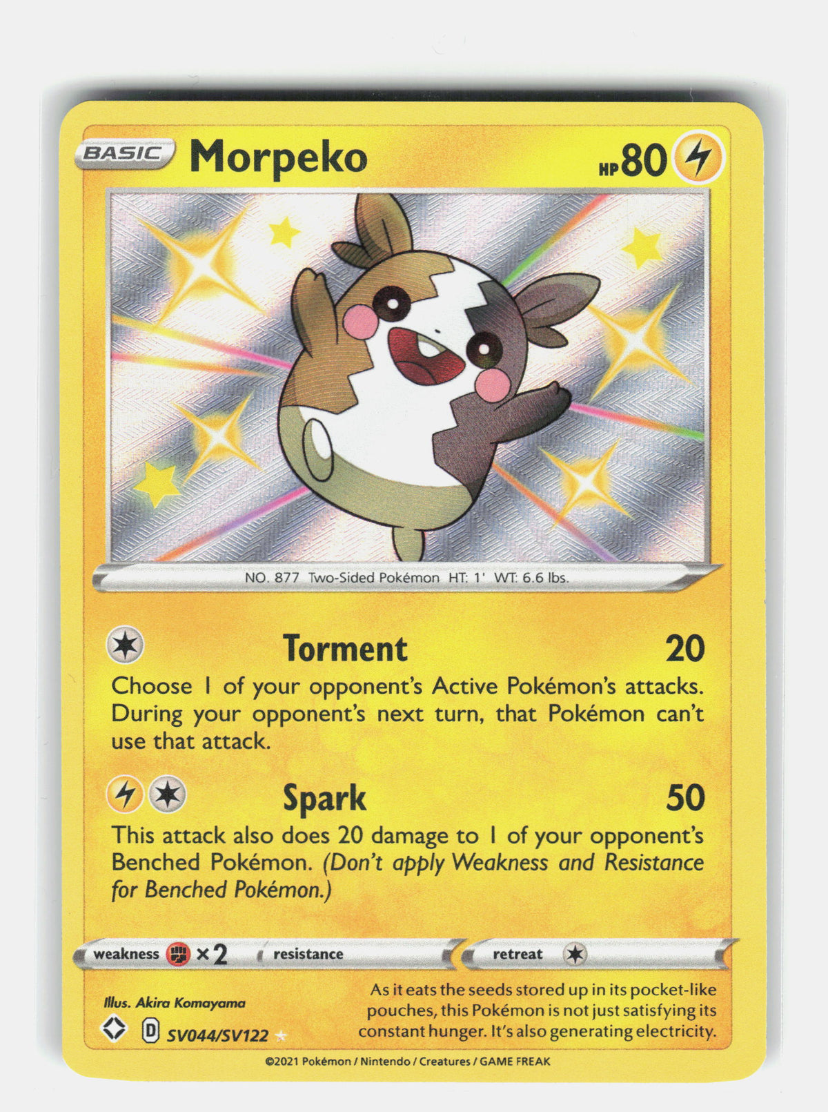 Shining Fates: Shiny Vault #SV044/SV122 Morpeko