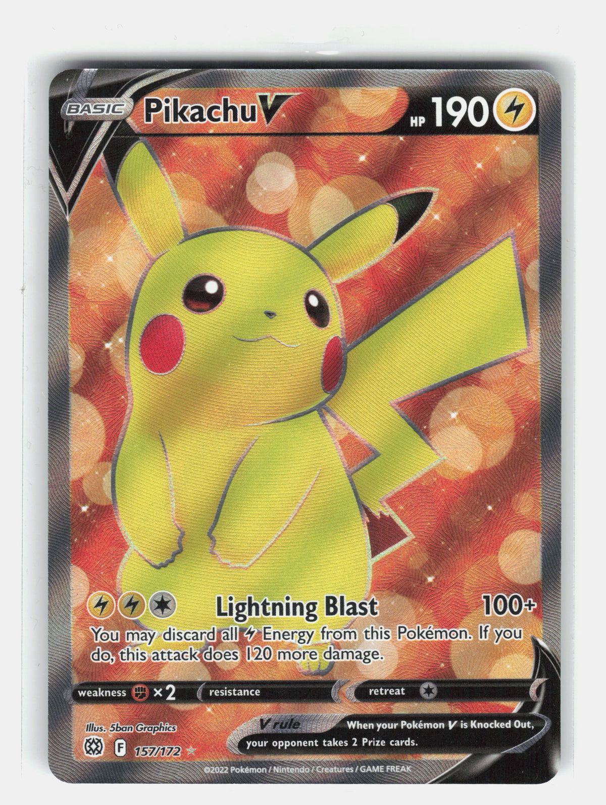 SWSH09: Brilliant Stars #157/172 Pikachu V (Full Art)