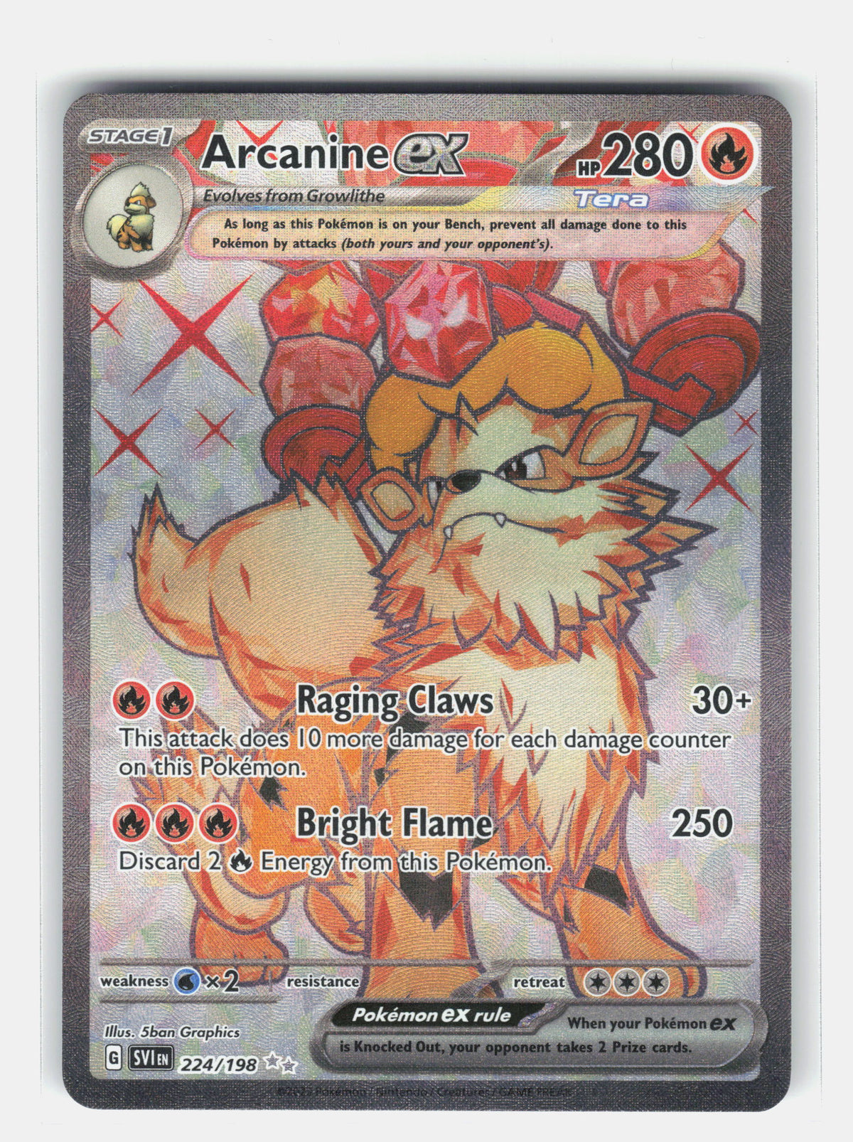 SV01: Scarlet & Violet Base Set #224/198 Arcanine ex