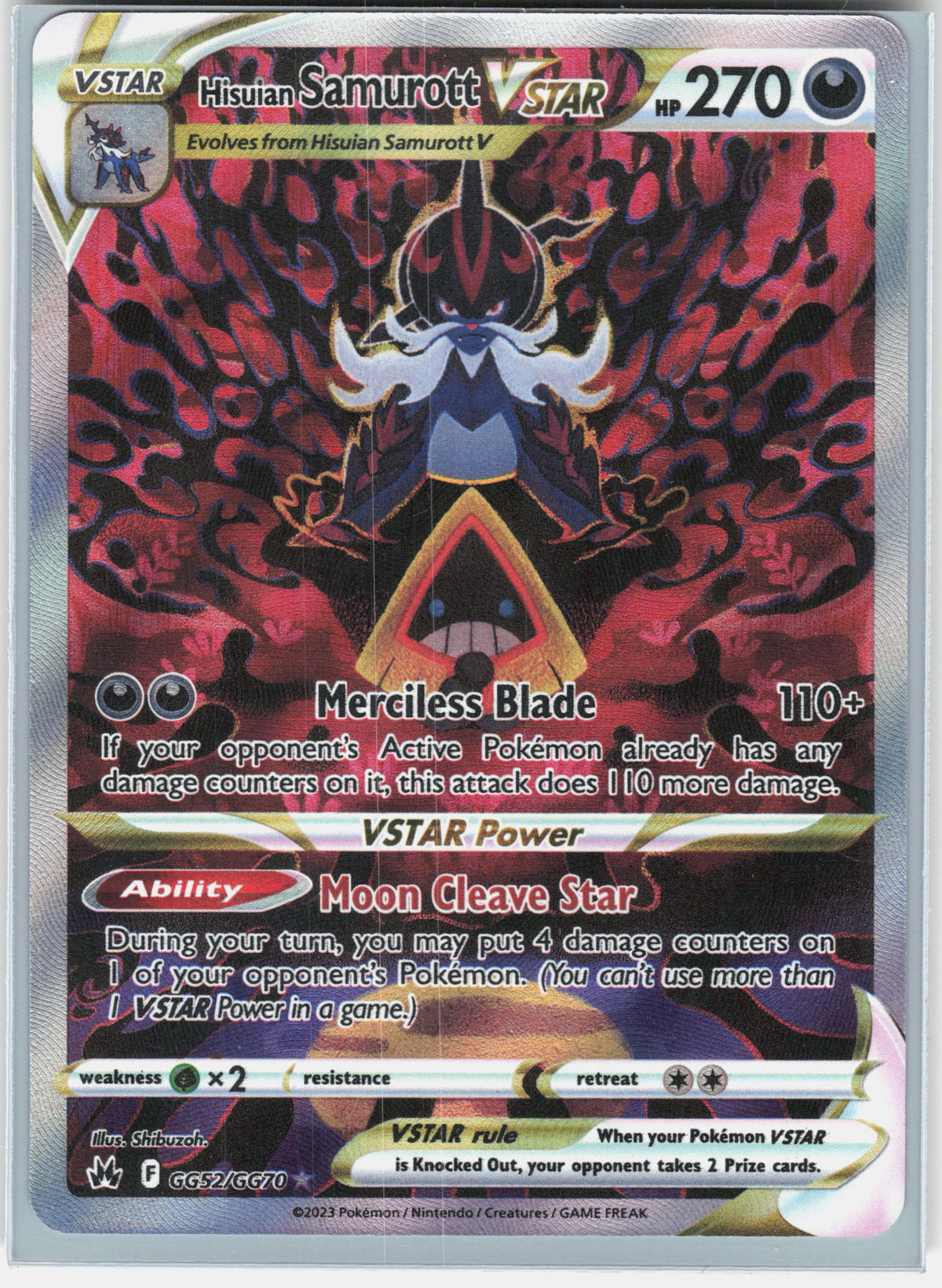 SWSH: Crown Zenith: Galarian Gallery #GG52/GG70 Hisuian Samurott VSTAR