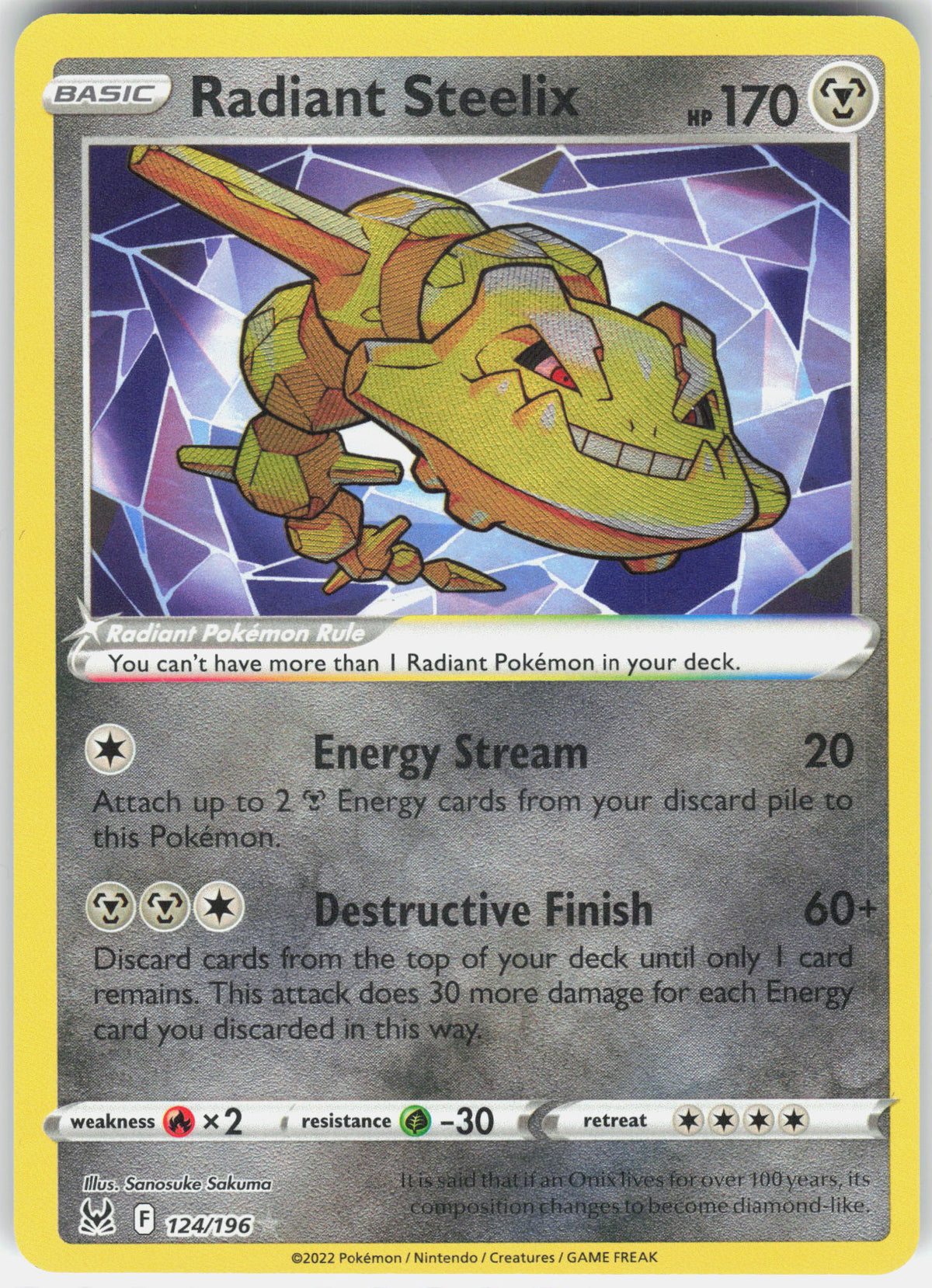 SWSH11: Lost Origin #124/196 Radiant Steelix