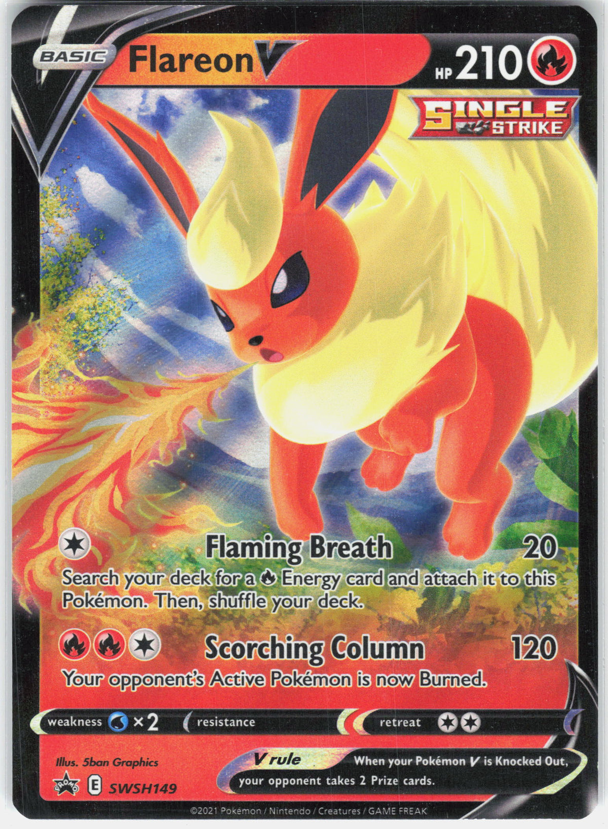 SWSH: Sword & Shield Promo Cards #SWSH149 Flareon V