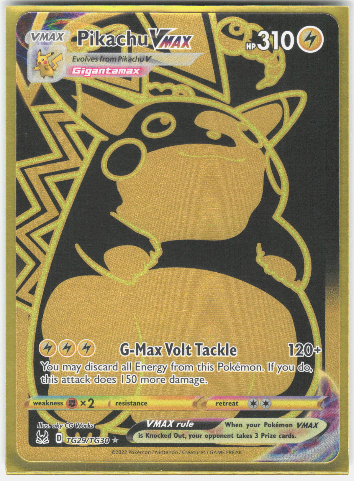 SWSH11: Lost Origin Trainer Gallery #TG29/TG30 Pikachu VMAX (Secret)