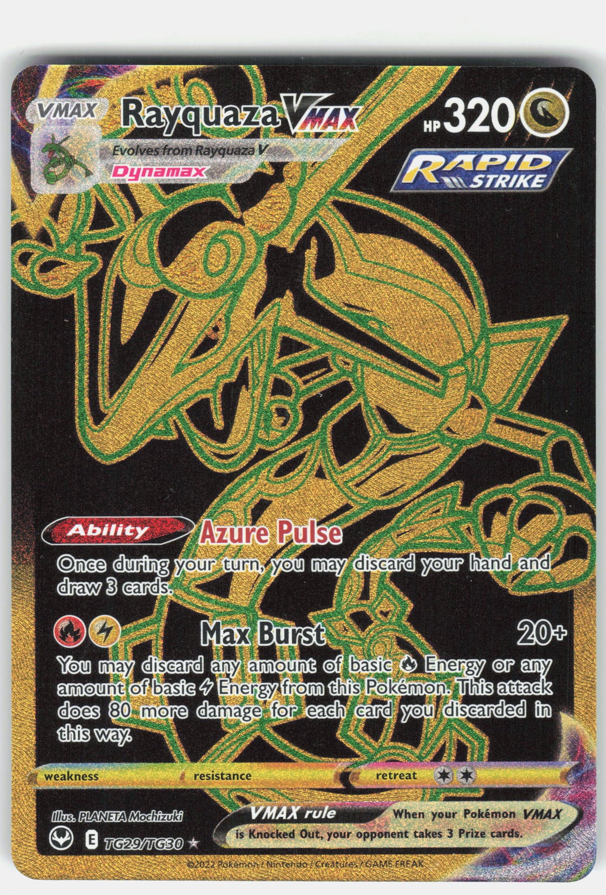 SWSH12: Silver Tempest Trainer Gallery #TG29/TG30 Rayquaza VMAX (Secret)