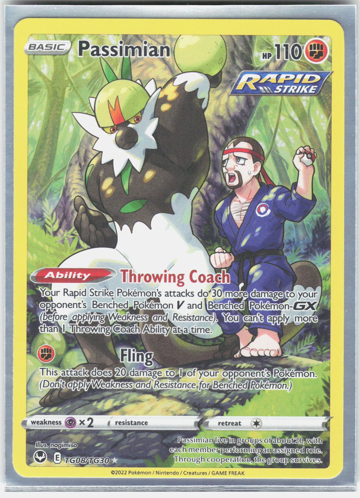 SWSH12: Silver Tempest Trainer Gallery #TG08/TG30 Passimian