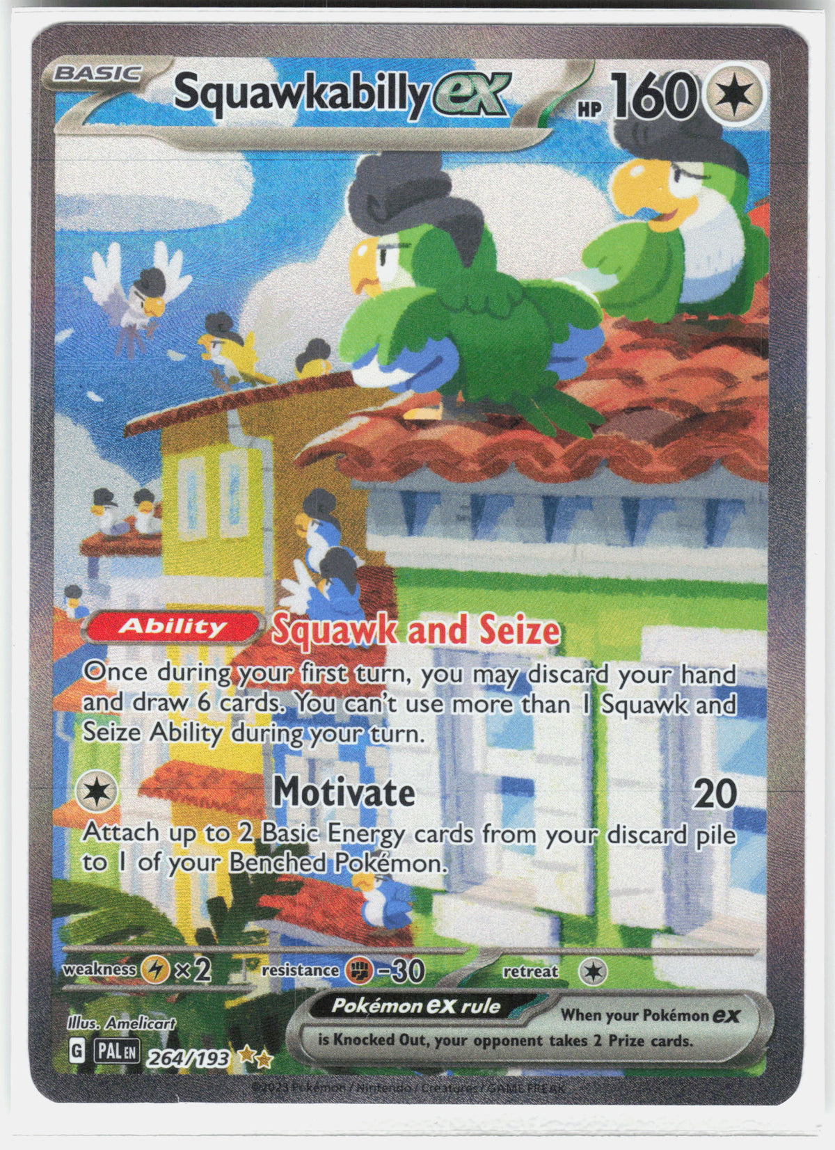 SV02: Paldea Evolved #264/193 Squawkabilly ex
