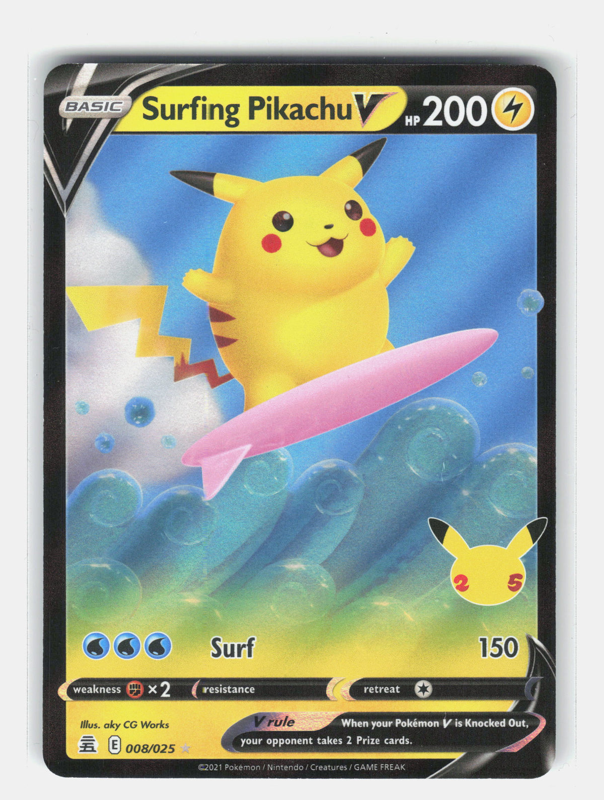 Celebrations #008/025 Surfing Pikachu V