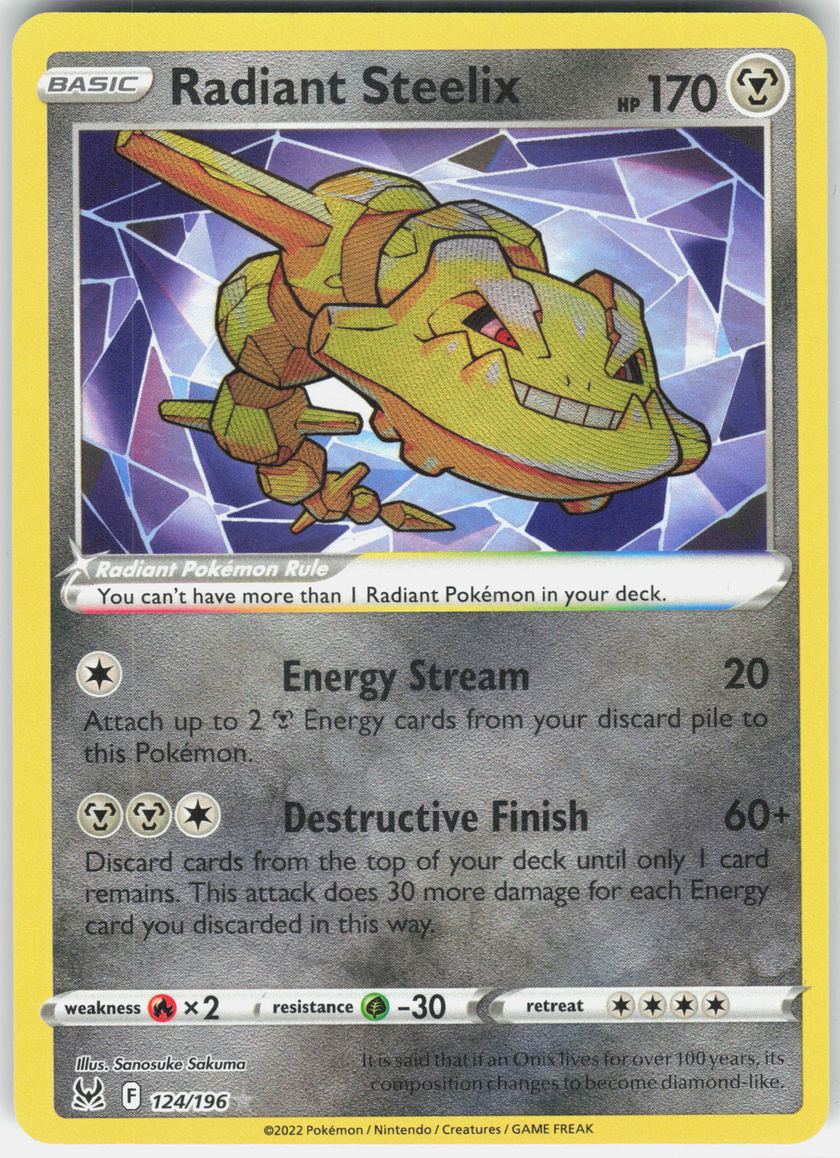 SWSH11: Lost Origin #124/196 Radiant Steelix