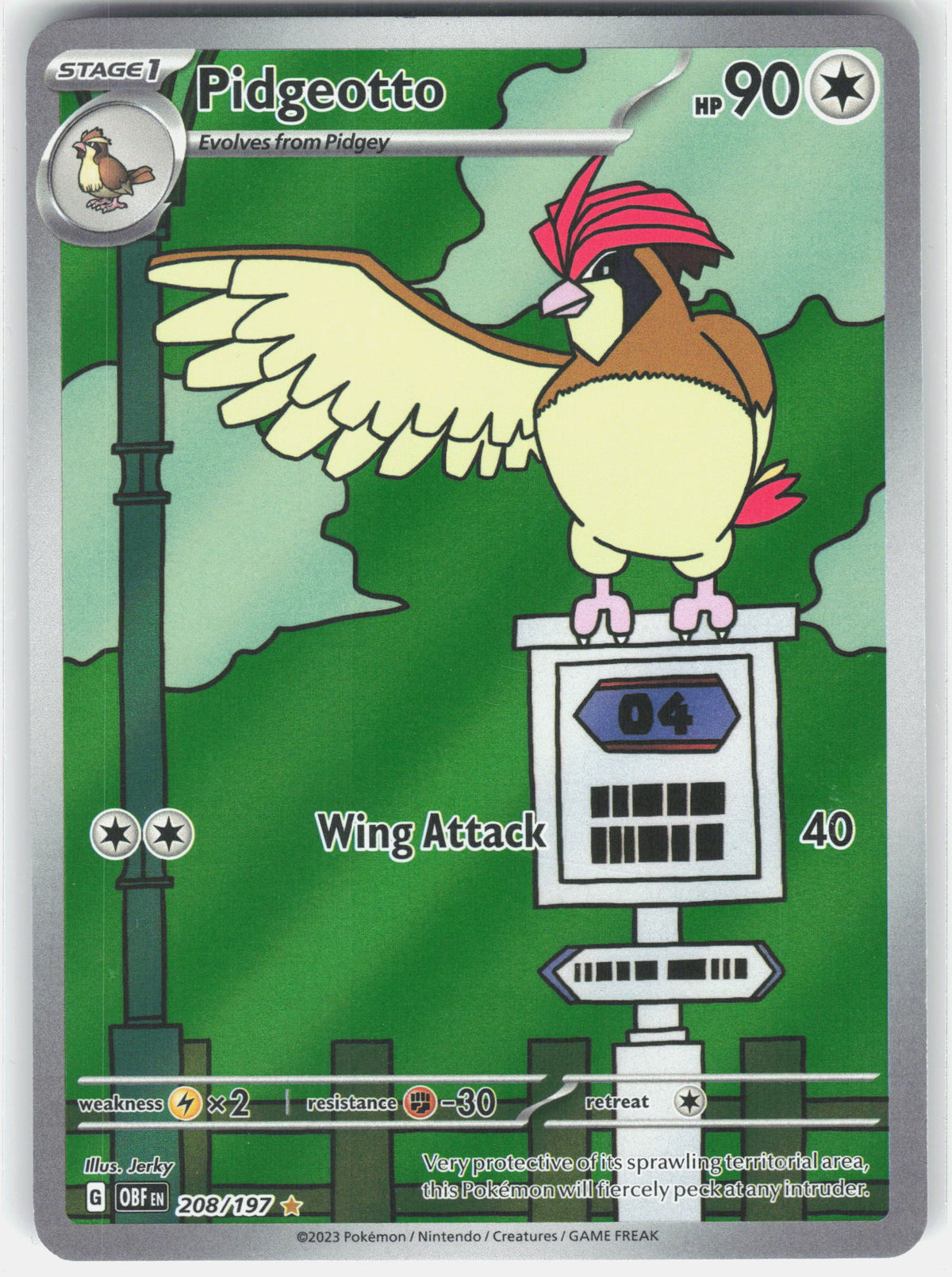 SV03: Obsidian Flames #208/197 Pidgeotto