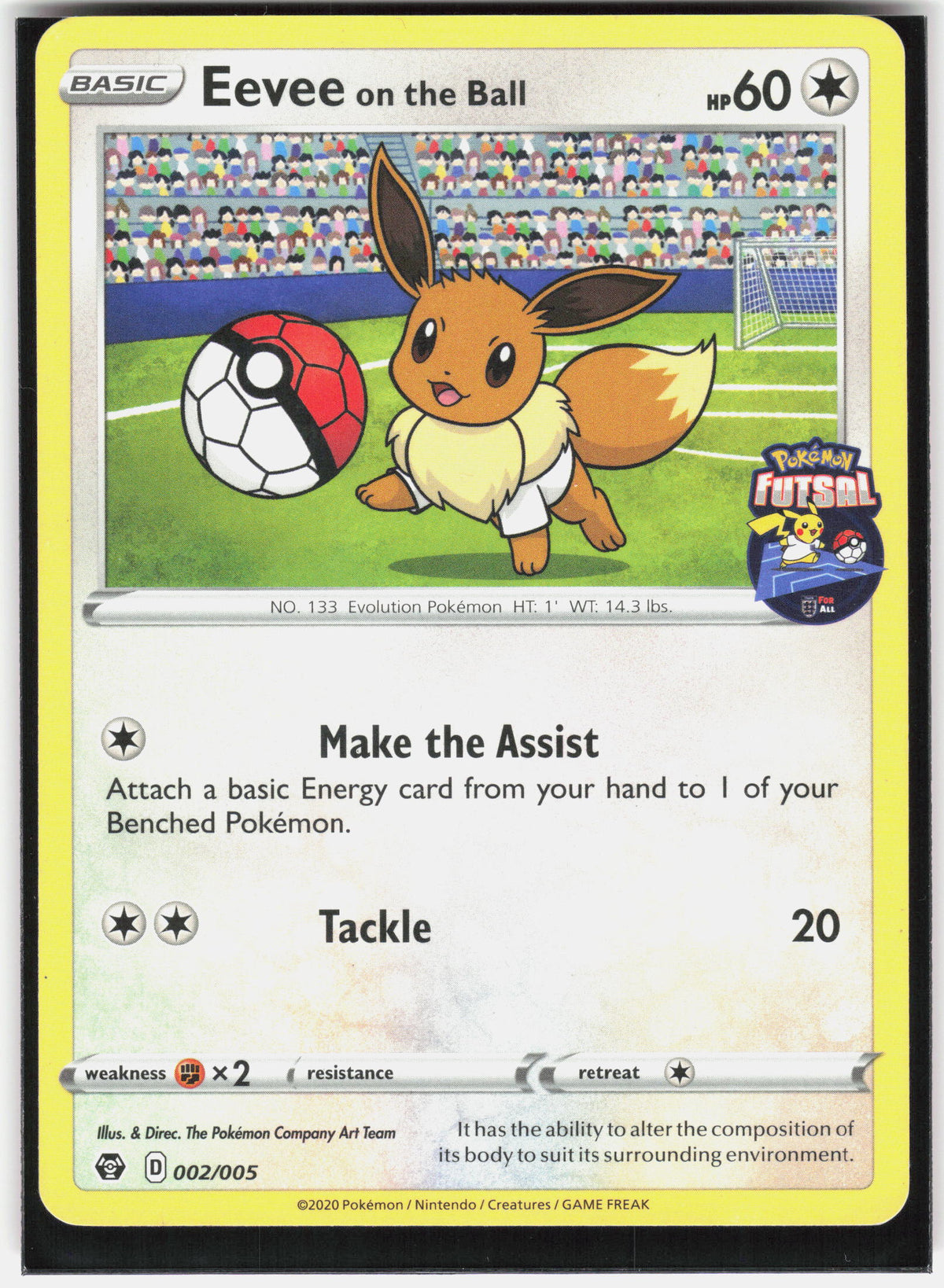 #002/005 Eevee on the Ball