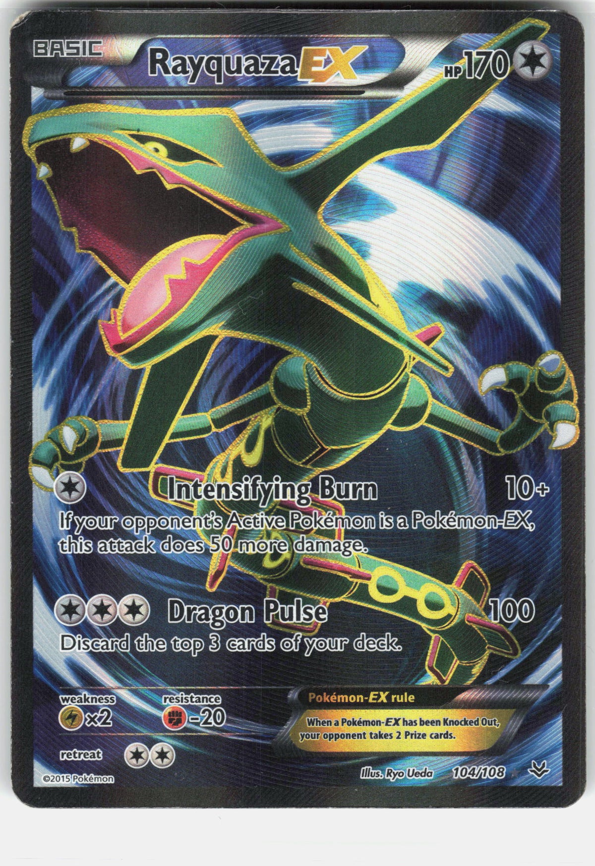 XY - Roaring Skies #104/108 Rayquaza EX (104 Full Art)