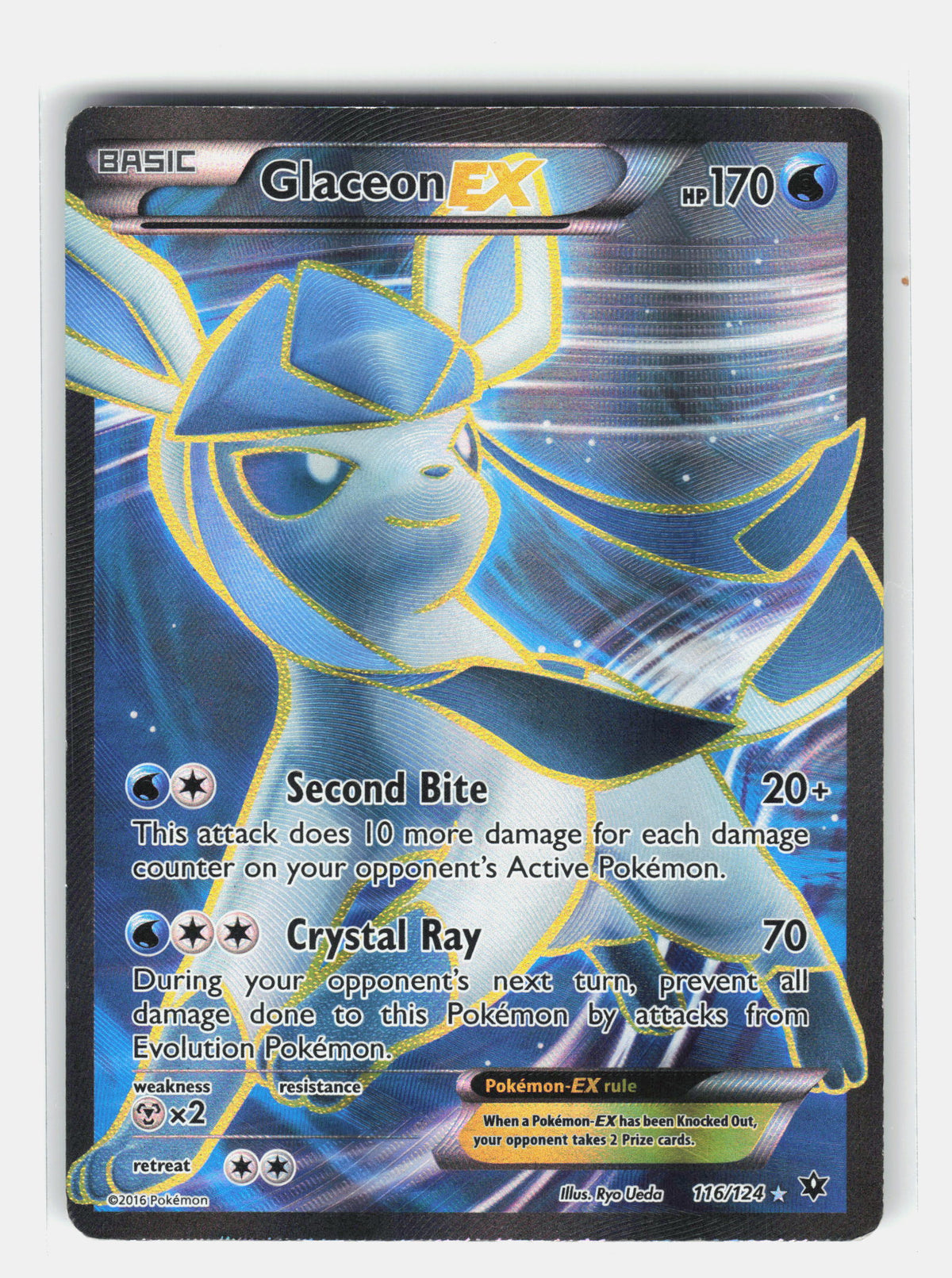 XY - Fates Collide #116/124 Glaceon EX (Full Art)