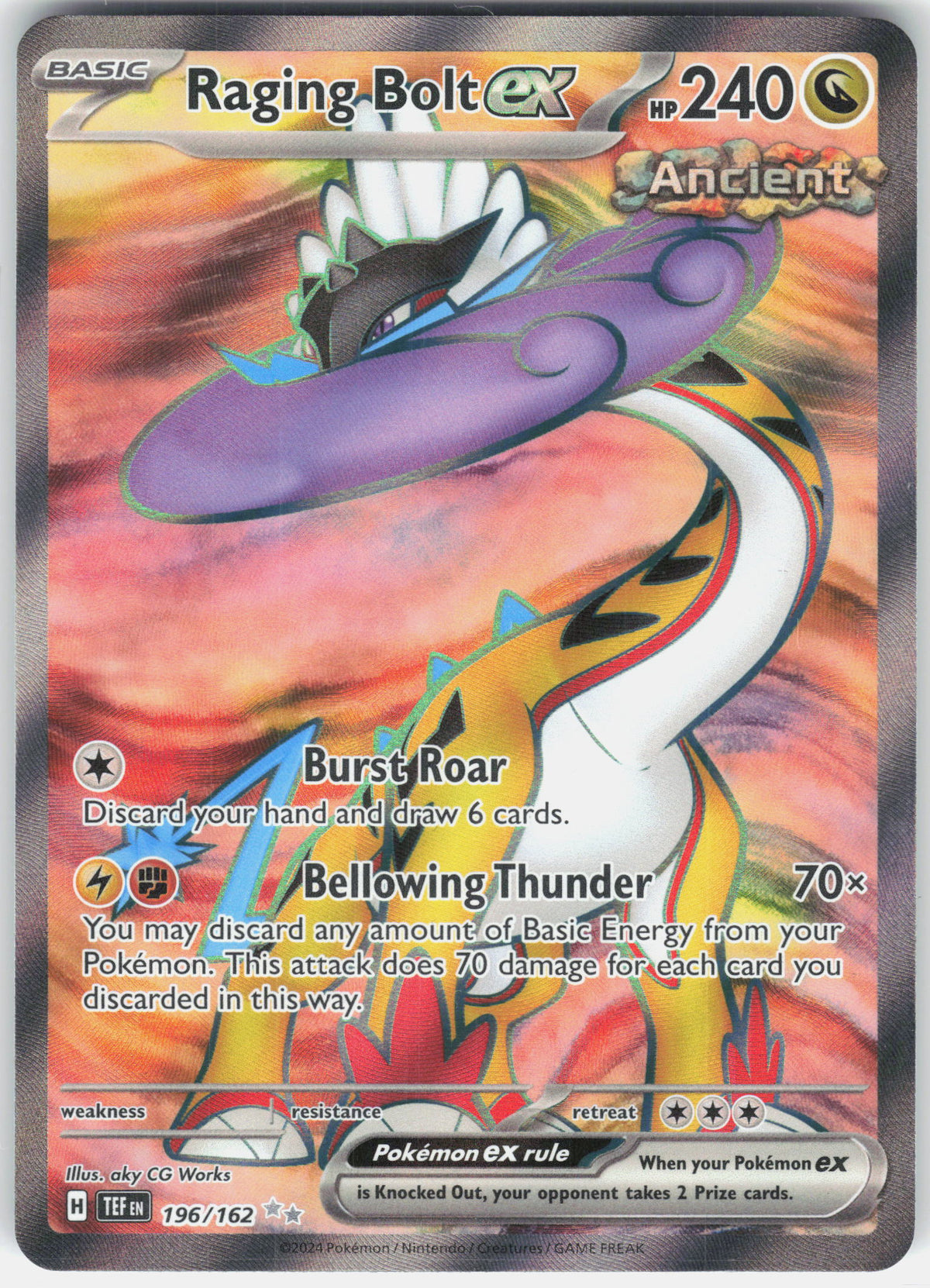 SV05: Temporal Forces #196/162 Raging Bolt ex