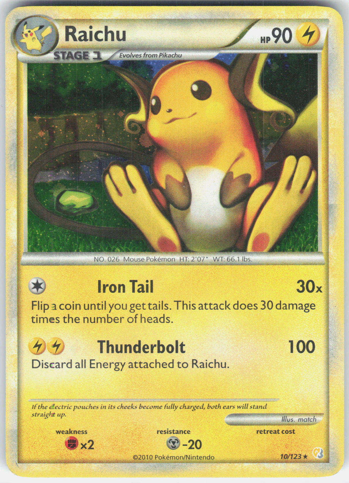 HeartGold SoulSilver #10/123 Raichu