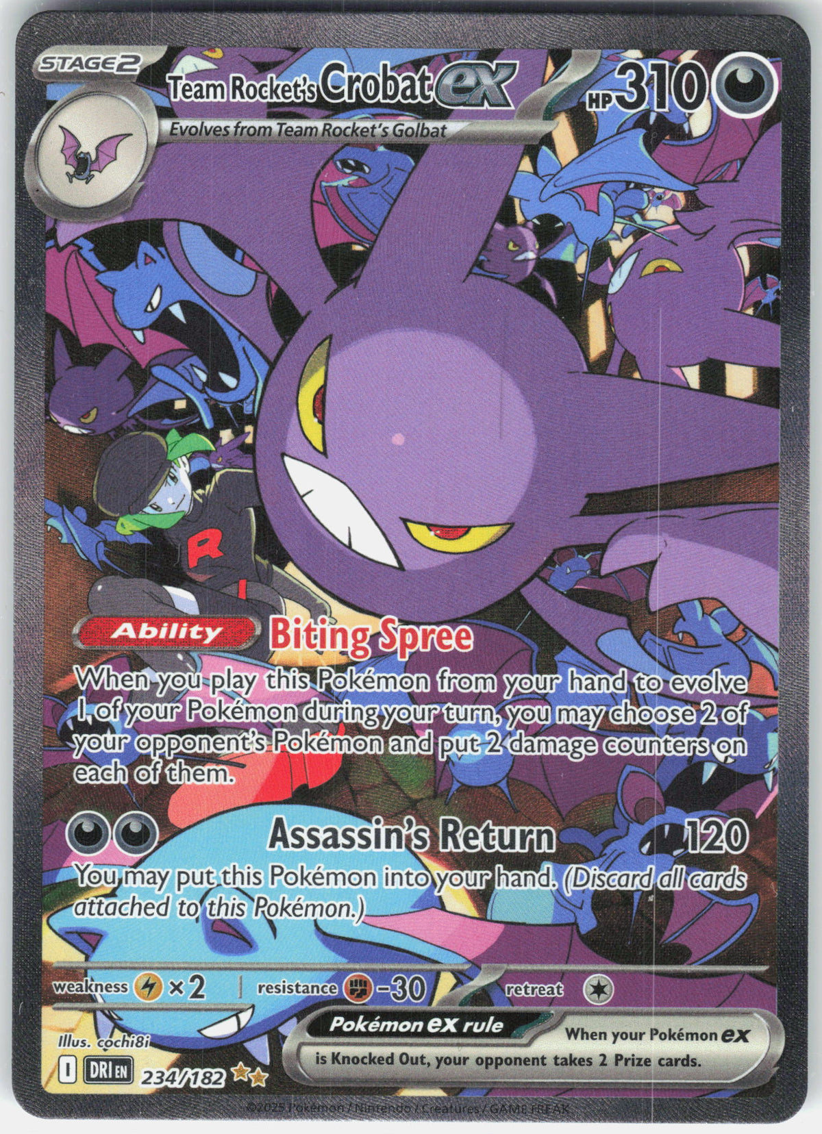 SV10: Destined Rivals #234/182 Team Rocket's Crobat ex