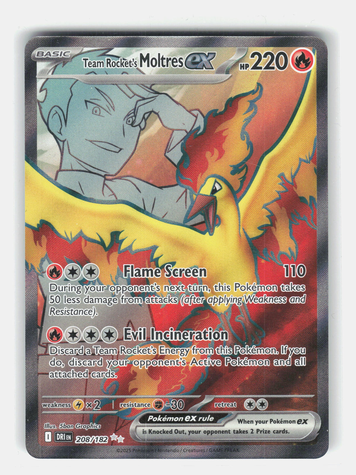 SV10: Destined Rivals #208/182 Team Rocket's Moltres ex