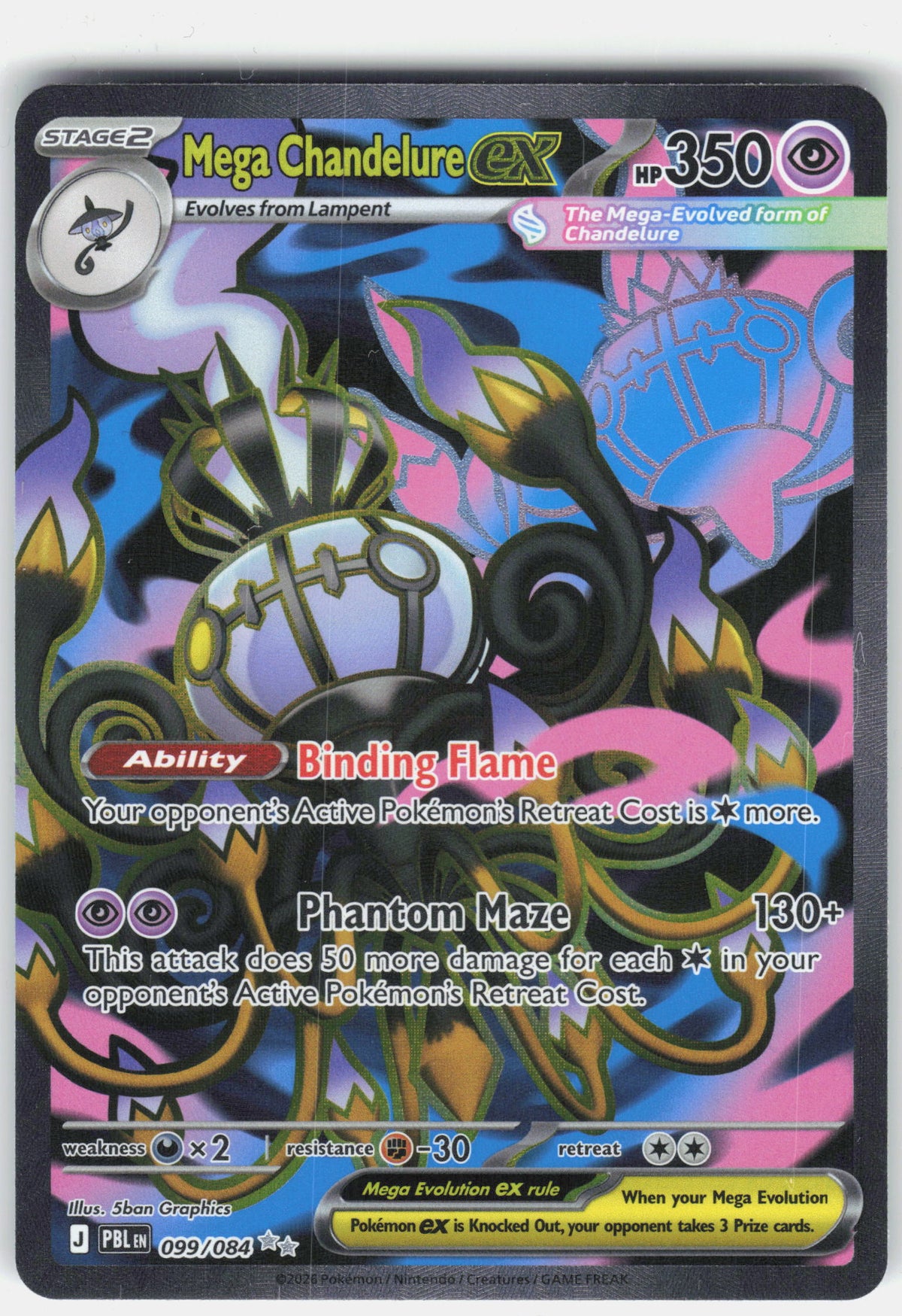 ME05: Pitch Black #099/084 Mega Chandelure ex