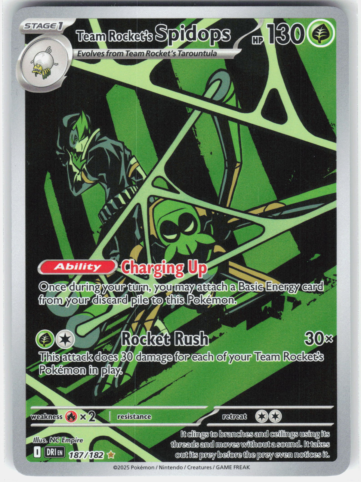 SV10: Destined Rivals #187/182 Team Rocket's Spidops