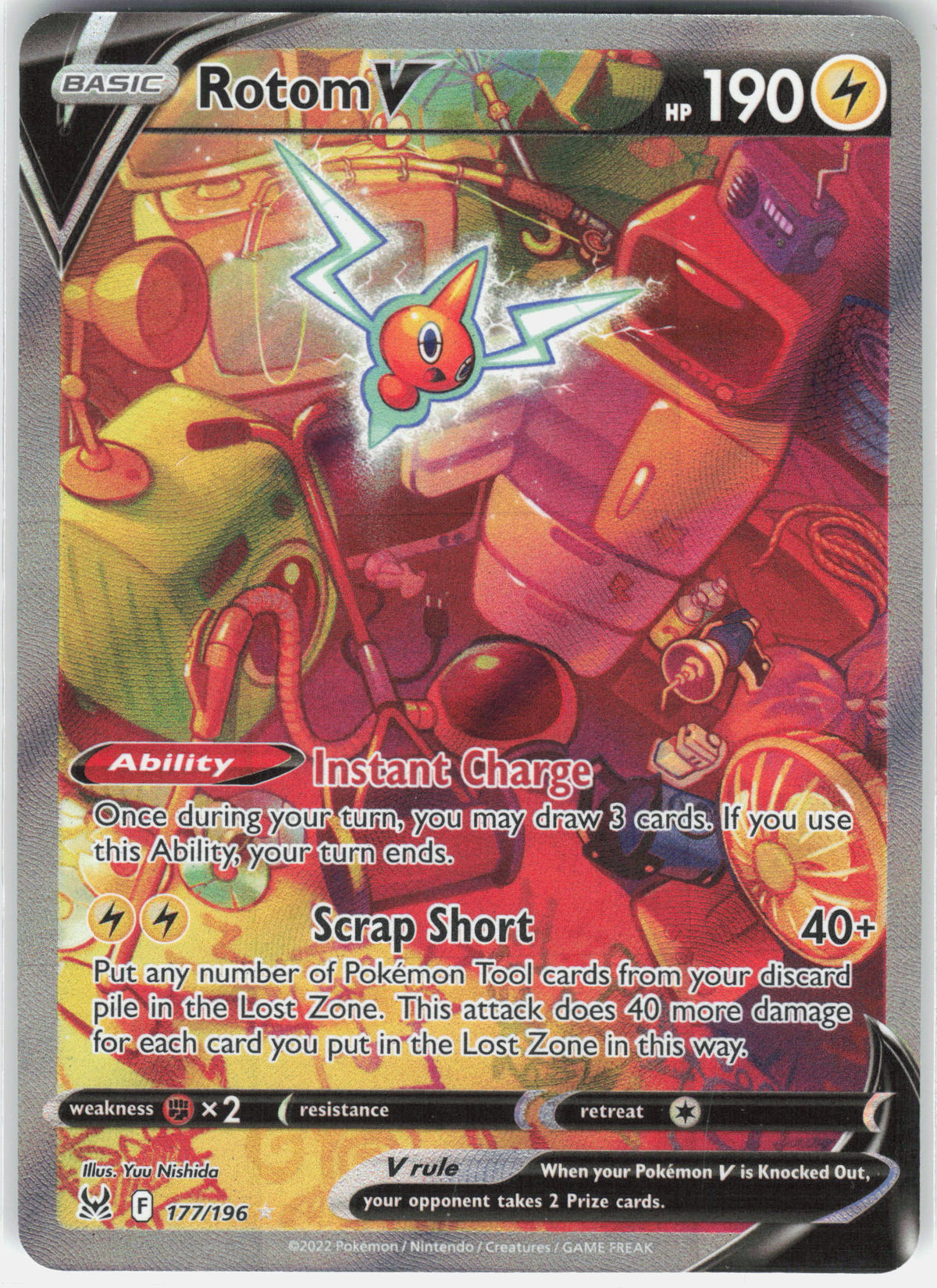 SWSH11: Lost Origin #177/196 Rotom V (Alternate Full Art)