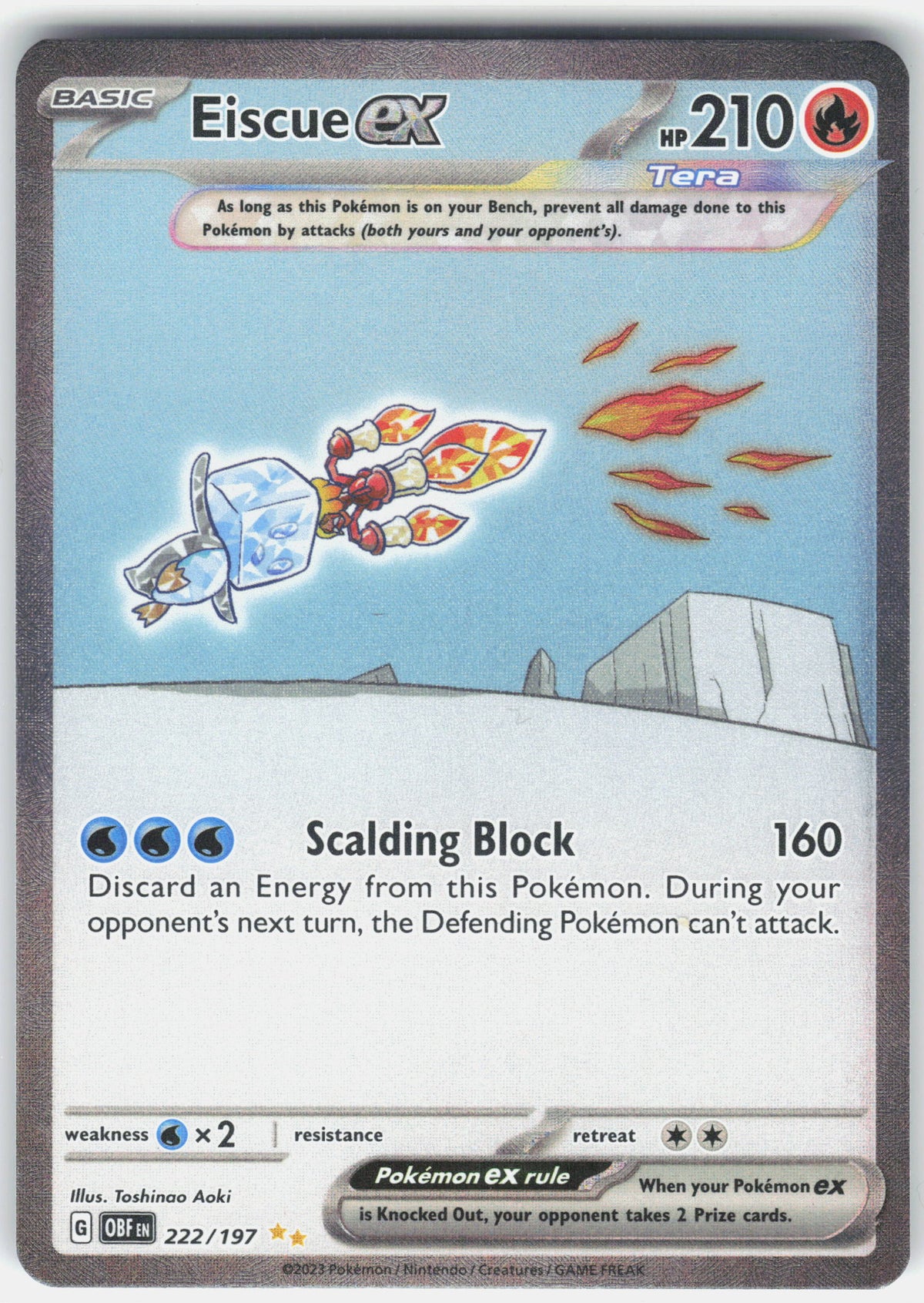 SV03: Obsidian Flames #222/197 Eiscue ex