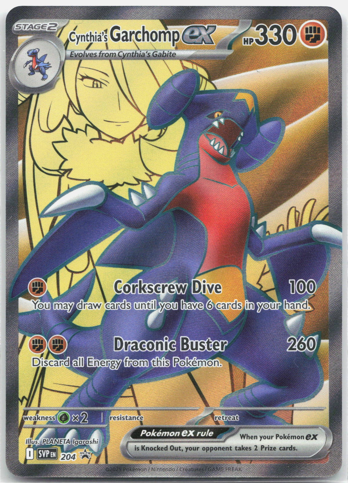 SV: Scarlet & Violet Promo Cards #204 Cynthia's Garchomp ex