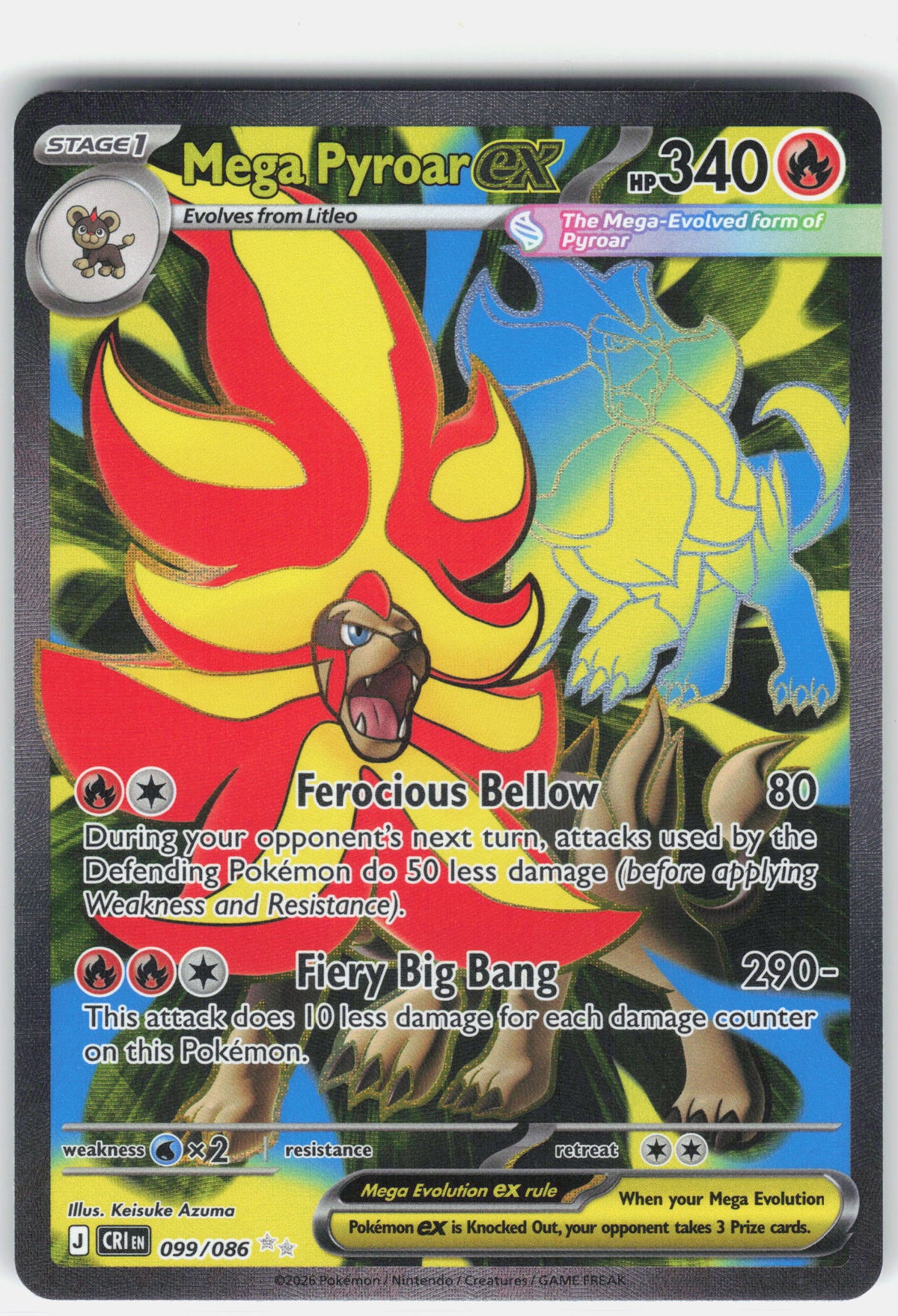 ME04: Chaos Rising #099/086 Mega Pyroar ex