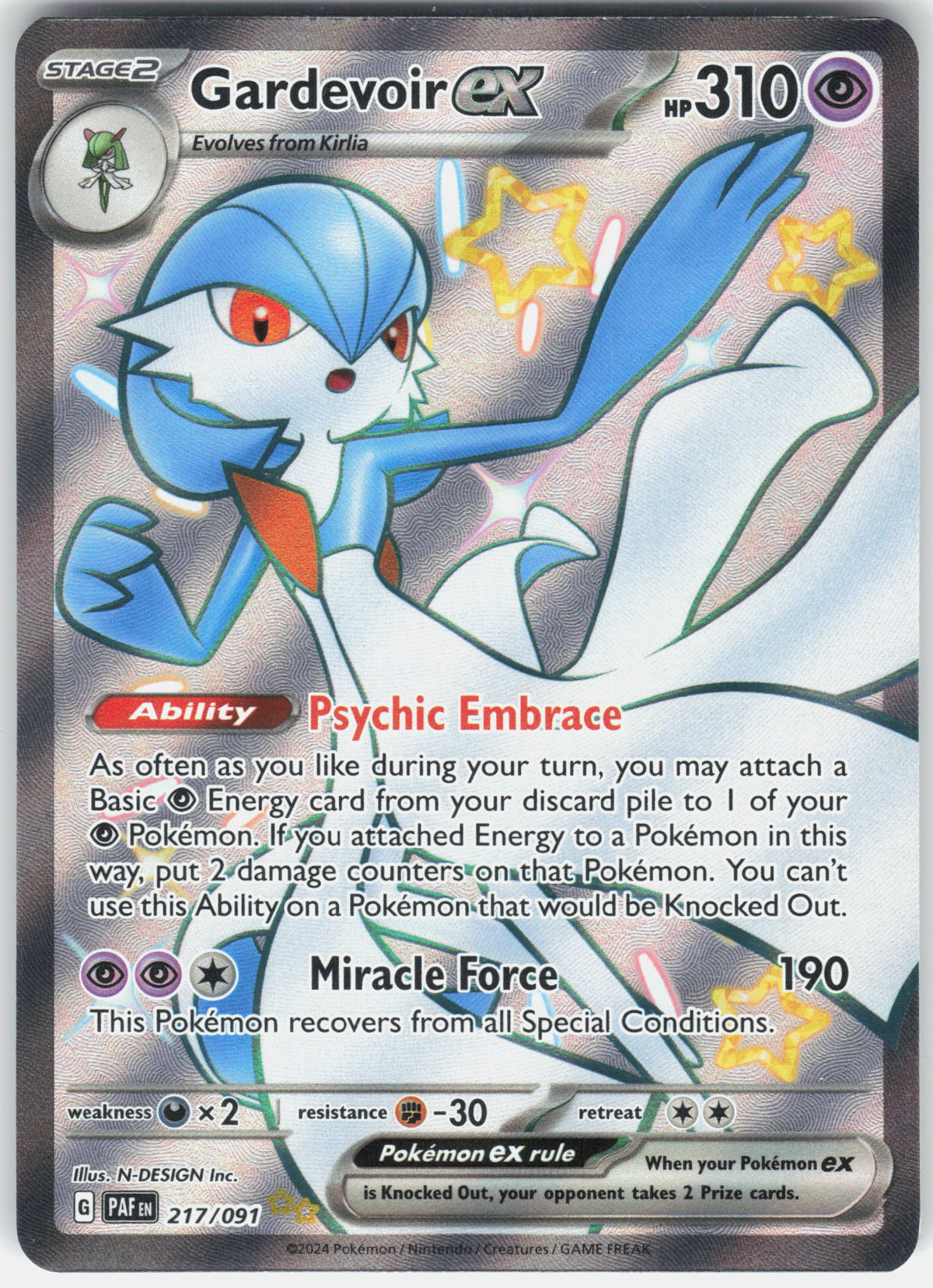 SV: Paldean Fates #217/091 Gardevoir ex