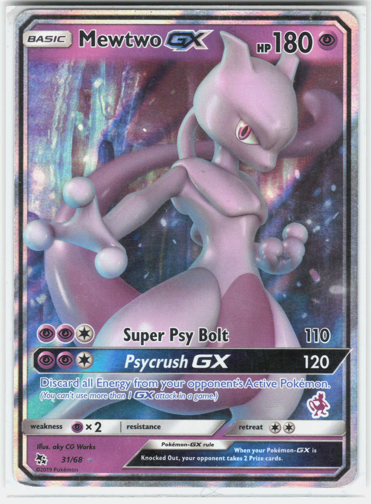 Hidden Fates #31/68 Mewtwo GX