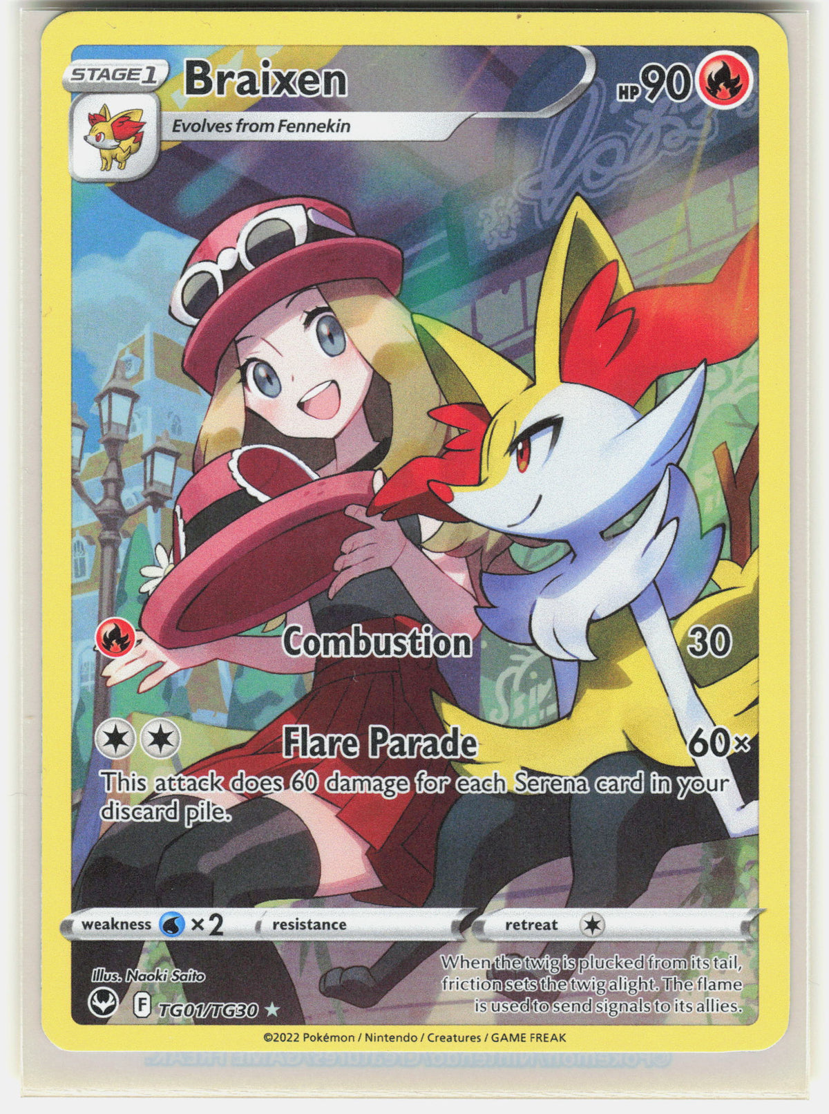 SWSH12: Silver Tempest Trainer Gallery #TG01/TG30 Braixen