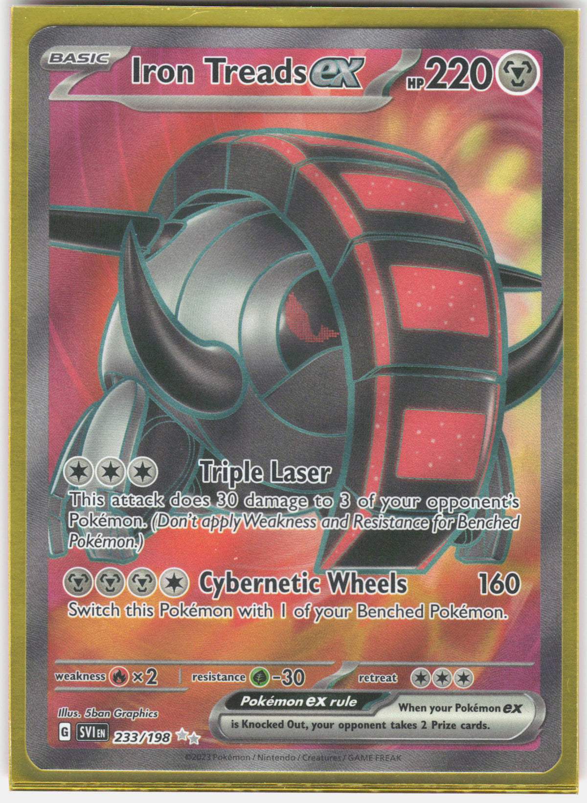SV01: Scarlet & Violet Base Set #233/198 Iron Treads ex