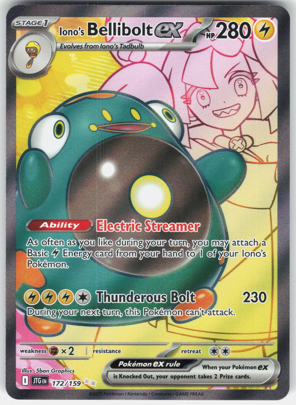 SV09: Journey Together #172/159 Iono's Bellibolt ex