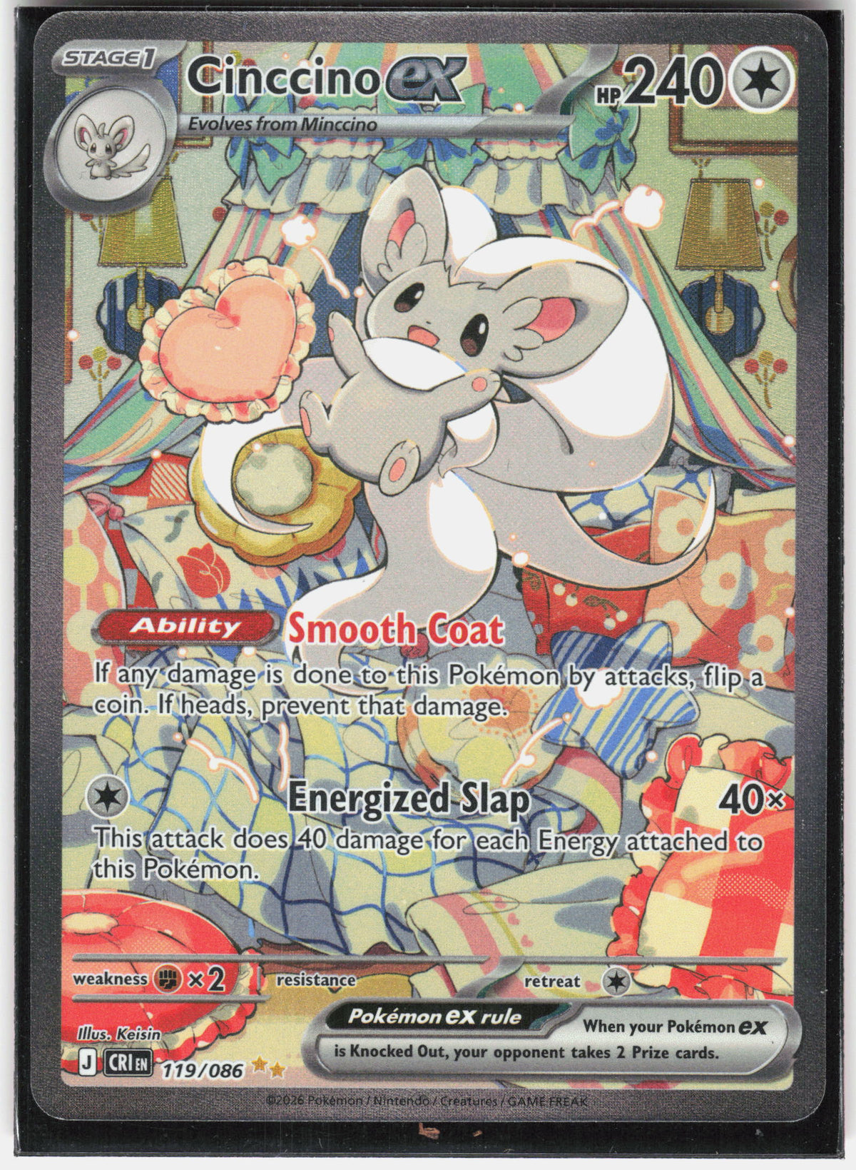 ME04: Chaos Rising #119/086 Cinccino ex