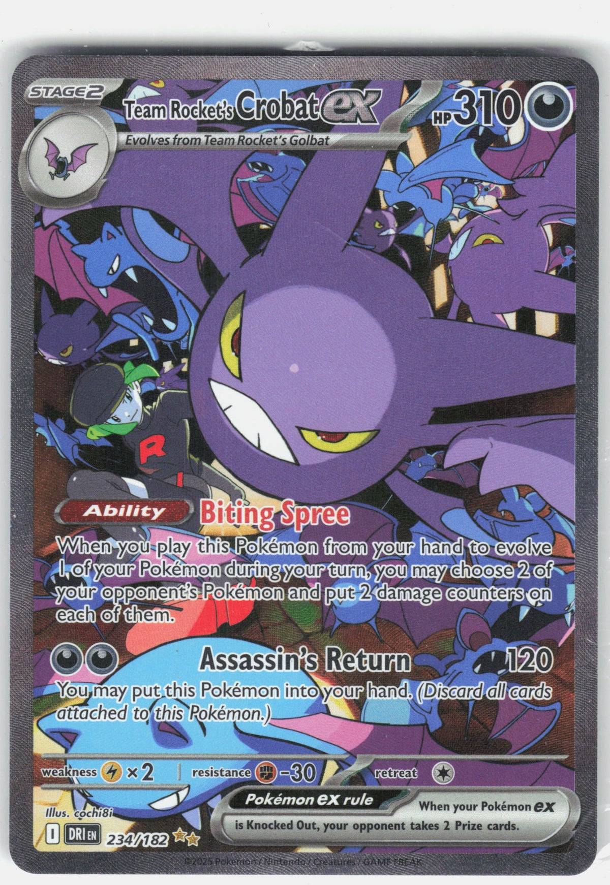 SV10: Destined Rivals #234/182 Team Rocket's Crobat ex