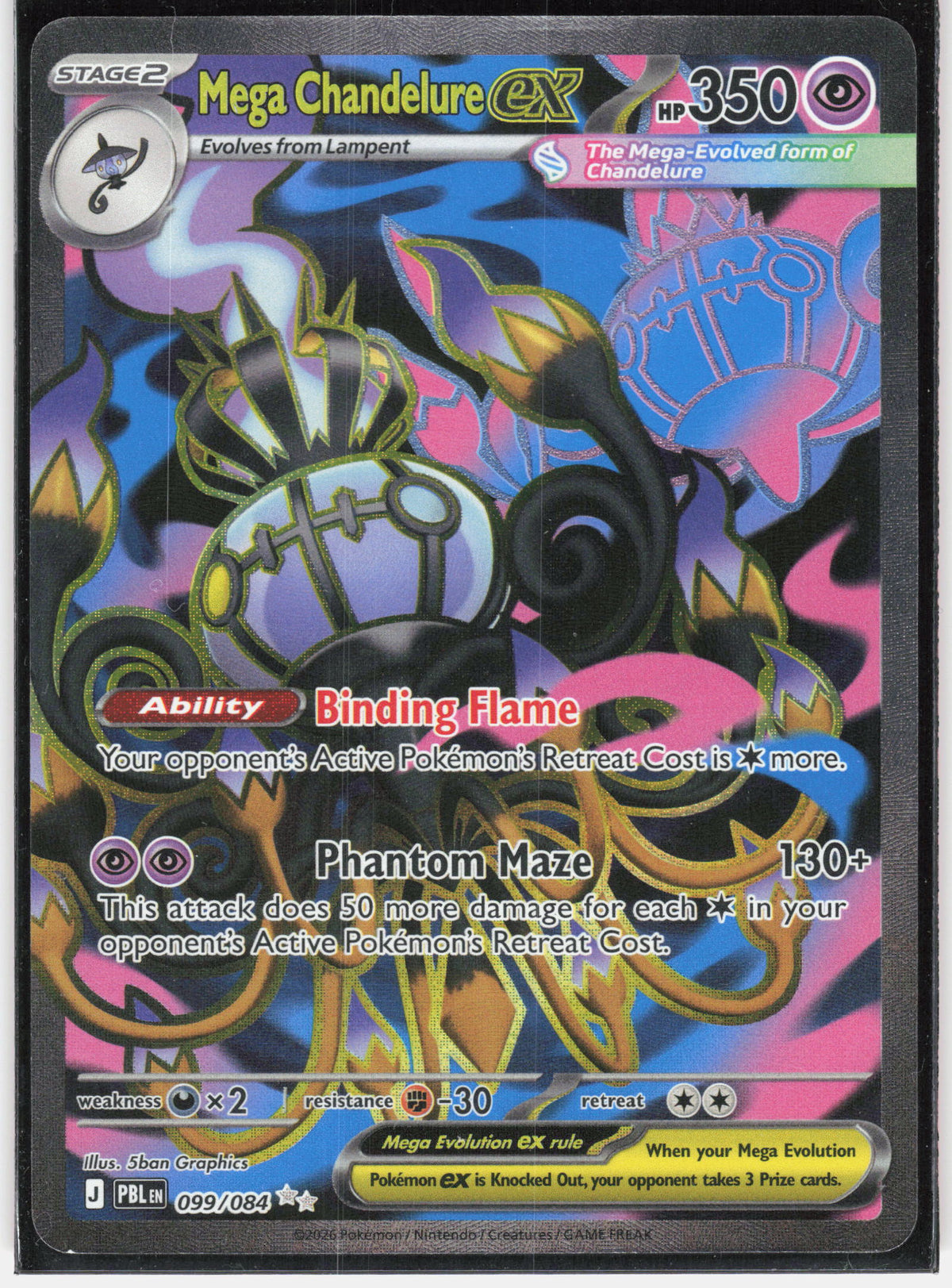 ME05: Pitch Black #099/084 Mega Chandelure ex