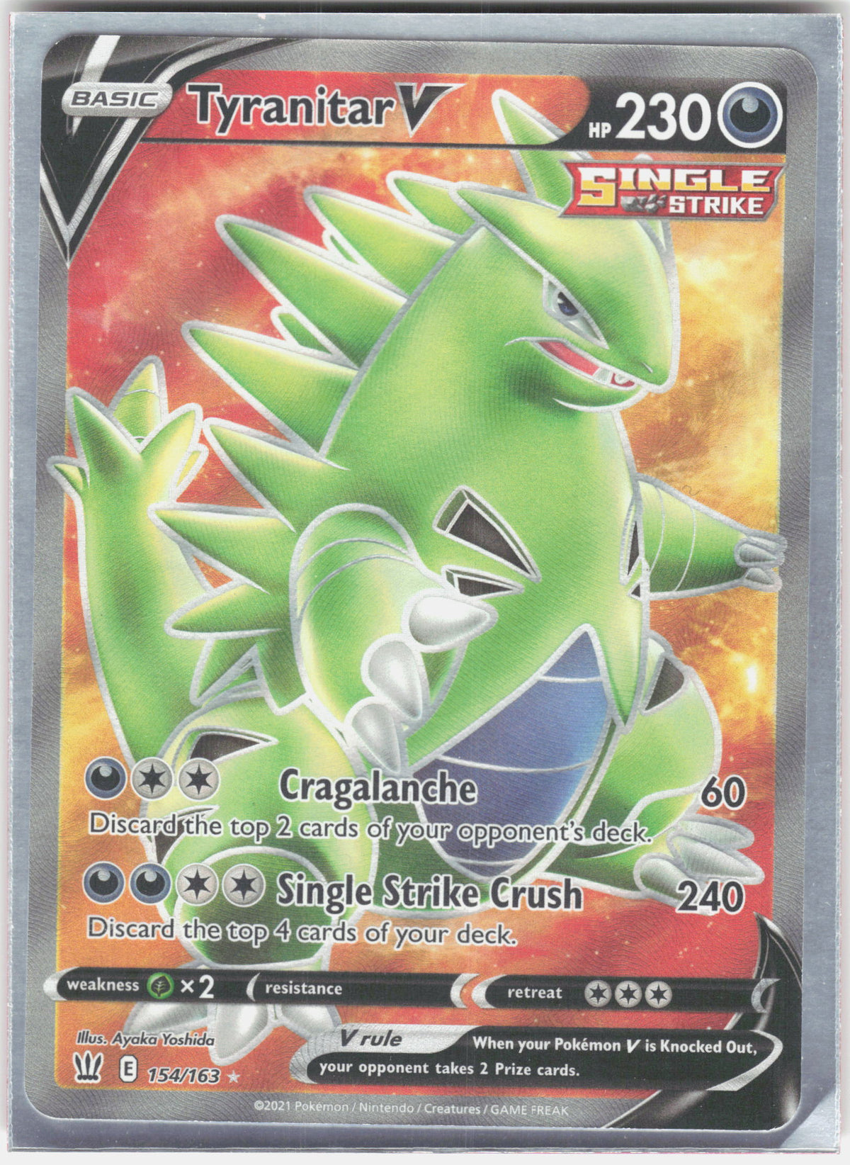 SWSH05: Battle Styles #154/163 Tyranitar V (Full Art)