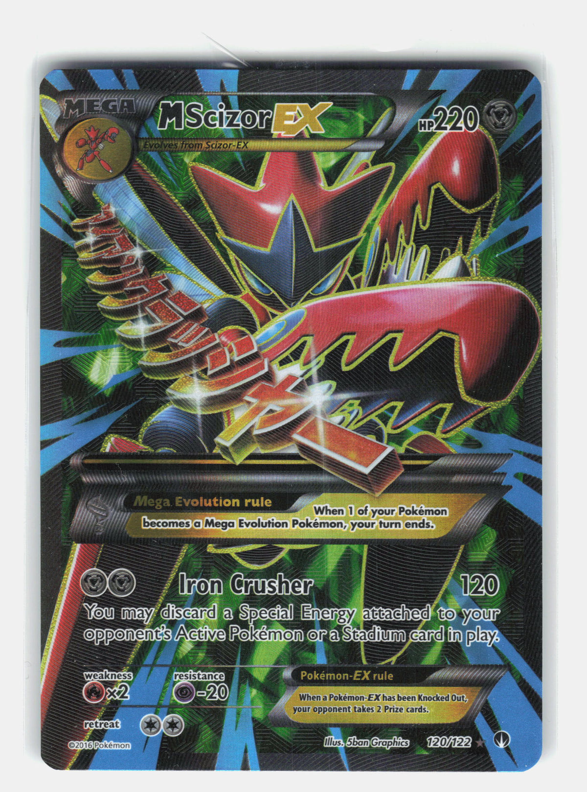 XY - BREAKpoint #120/122 M Scizor EX (Full Art)