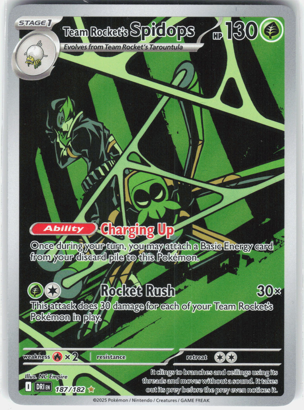 SV10: Destined Rivals #187/182 Team Rocket's Spidops