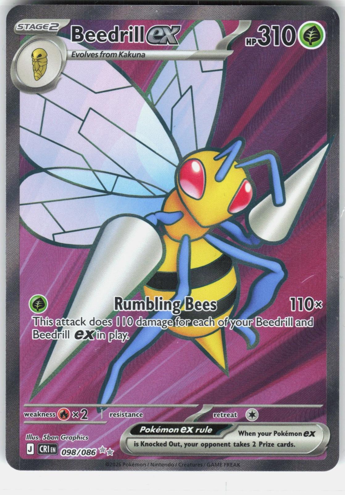ME04: Chaos Rising #098/086 Beedrill ex