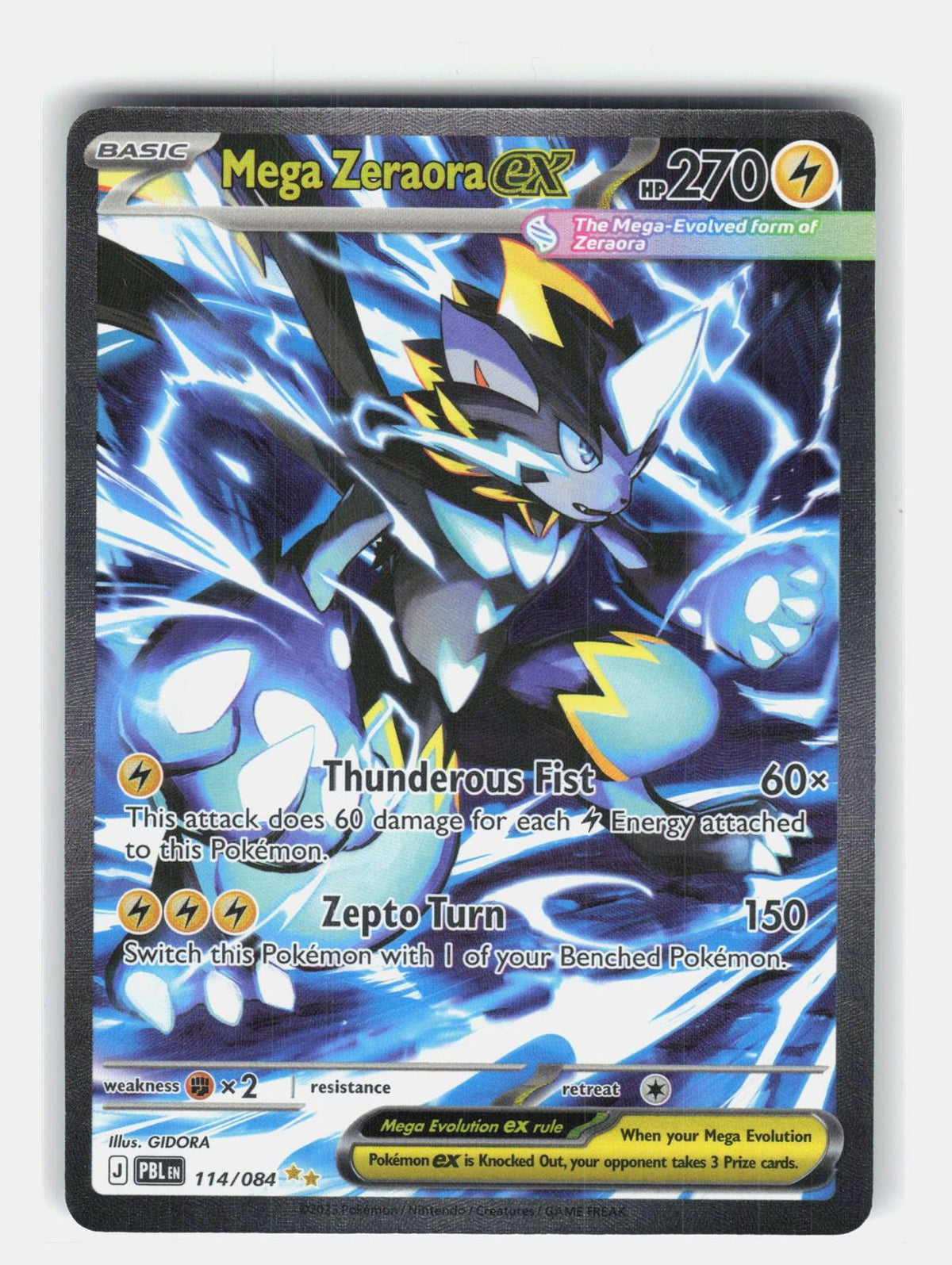 ME05: Pitch Black #114/084 Mega Zeraora ex
