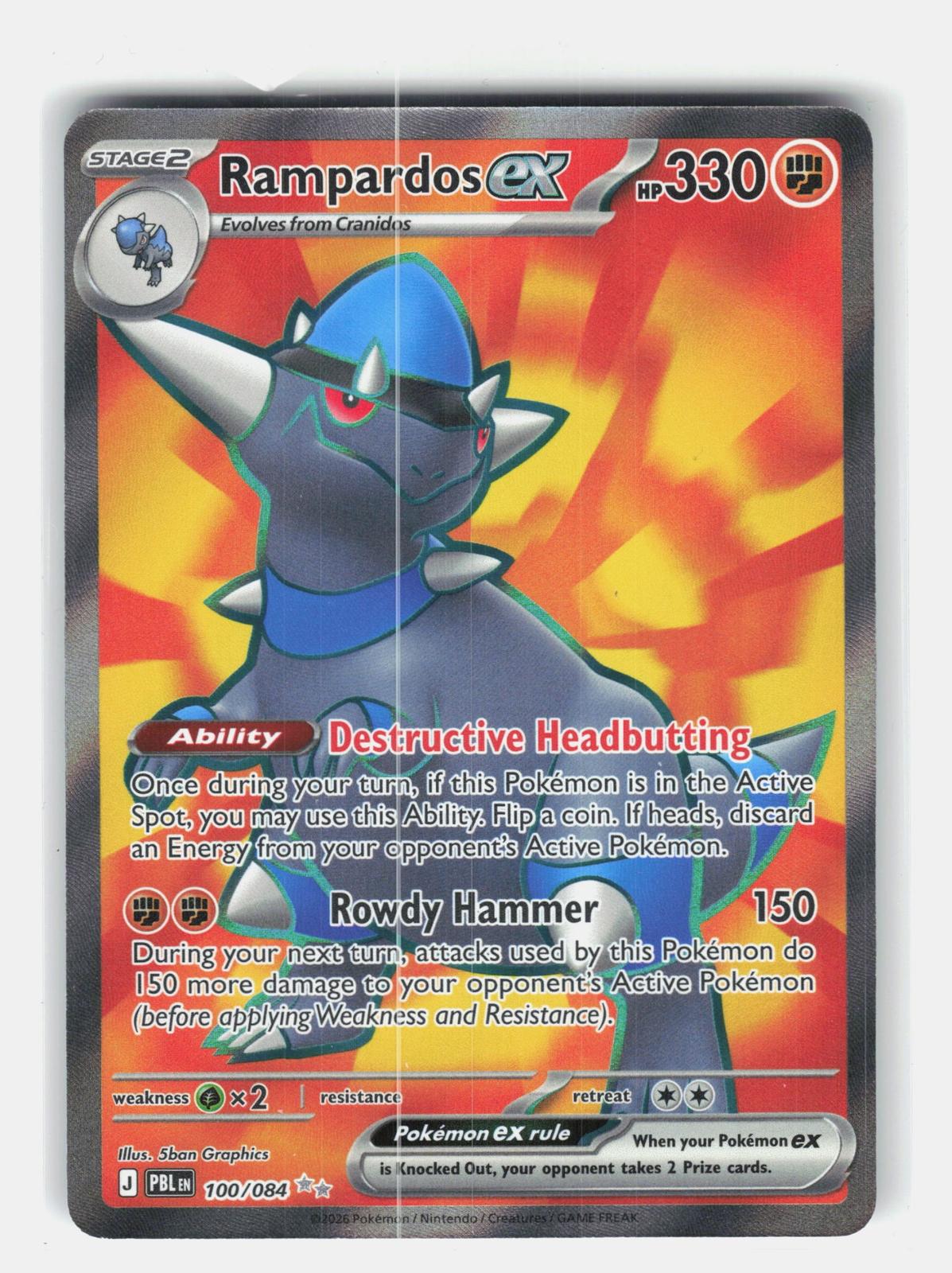 ME05: Pitch Black #100/084 Rampardos ex