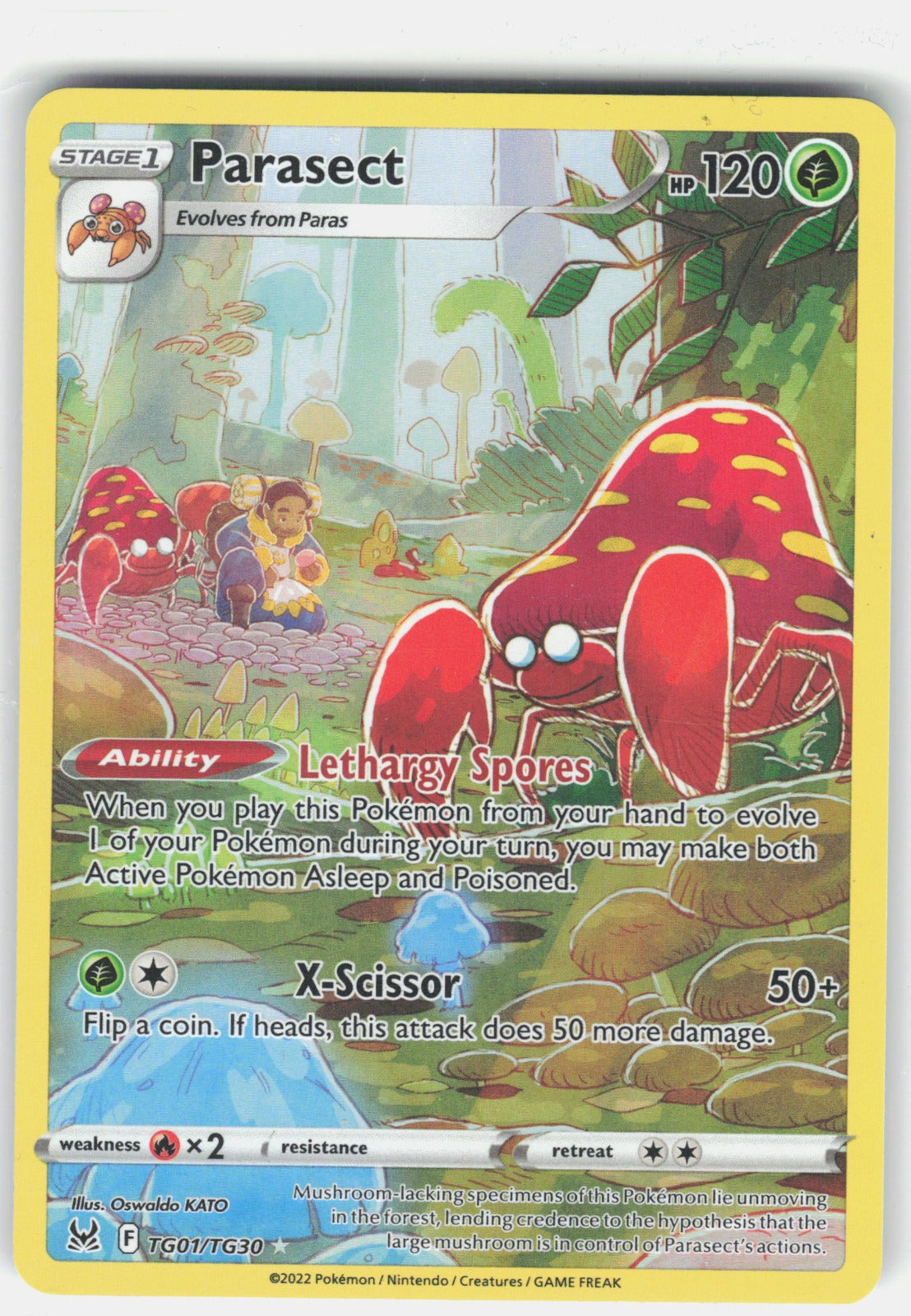 Parasect Holo Ultra Rare SWSH11: Lost Origin Trainer Gallery TG01/TG30 NM