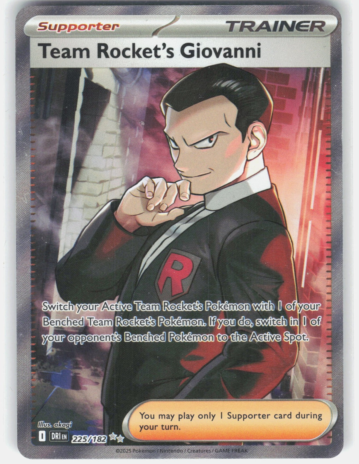 Team Rocket's Giovanni Holo Ultra Rare SV10: Destined Rivals 225/182 NM