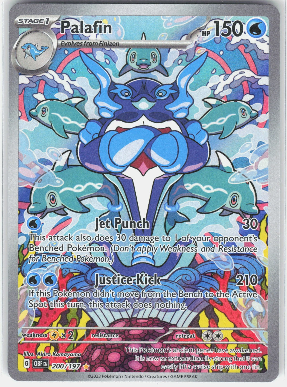 Palafin Holo Illustration Rare SV03: Obsidian Flames 200/197 NM