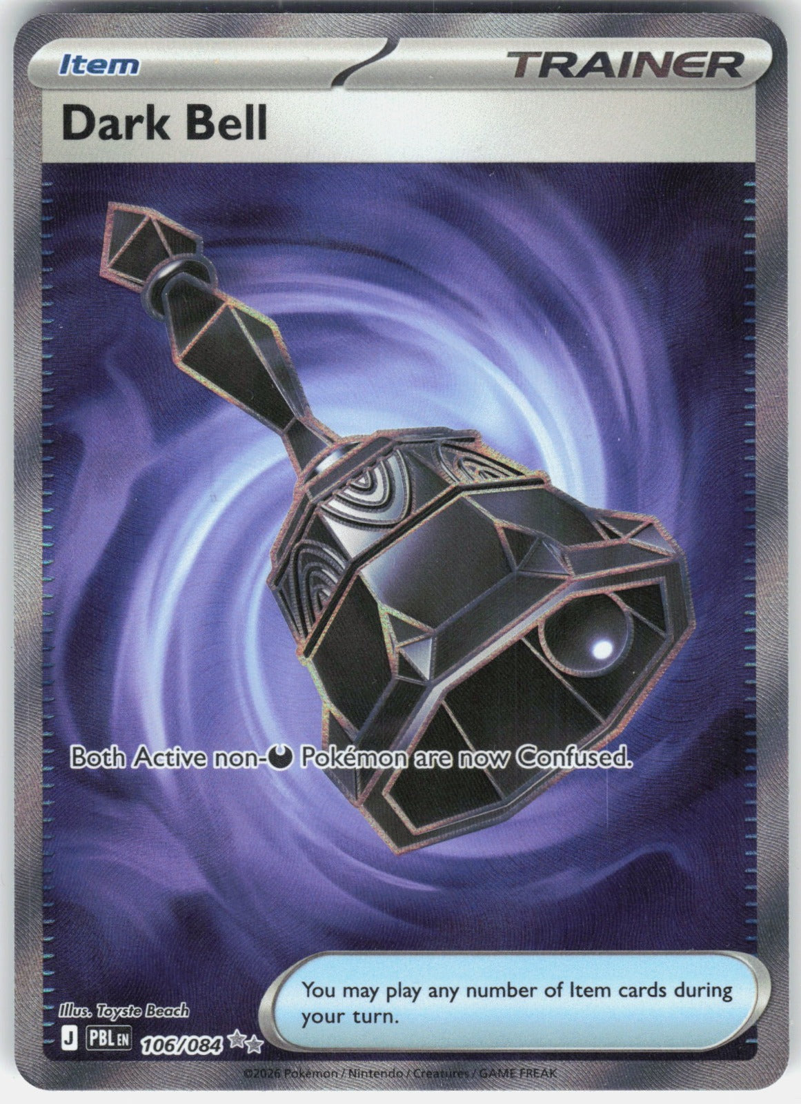 Dark Bell Holo Ultra Rare ME05: Pitch Black 106/084