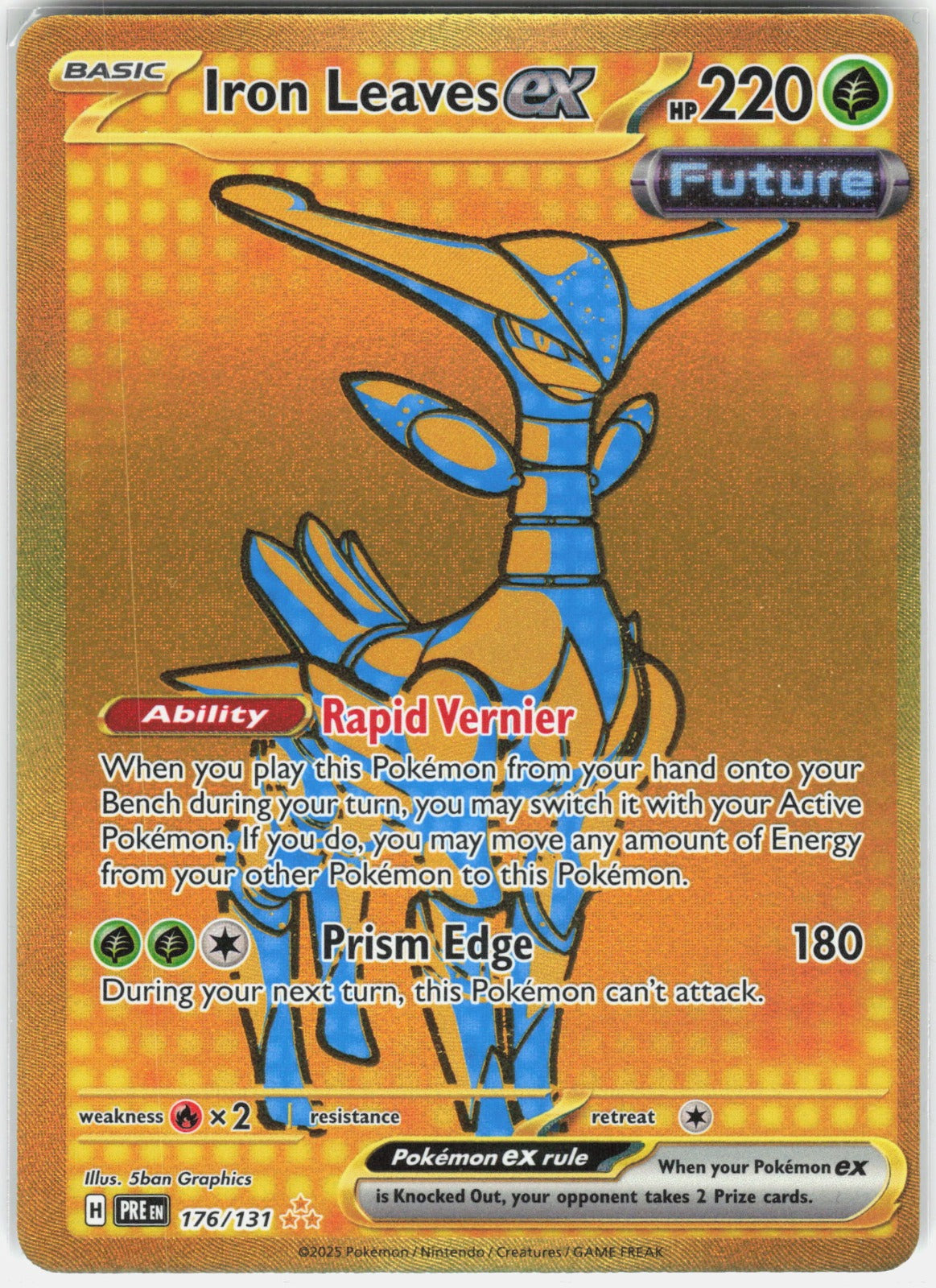 Iron Leaves ex Holo Hyper Rare SV: Prismatic Evolutions 176/131 NM